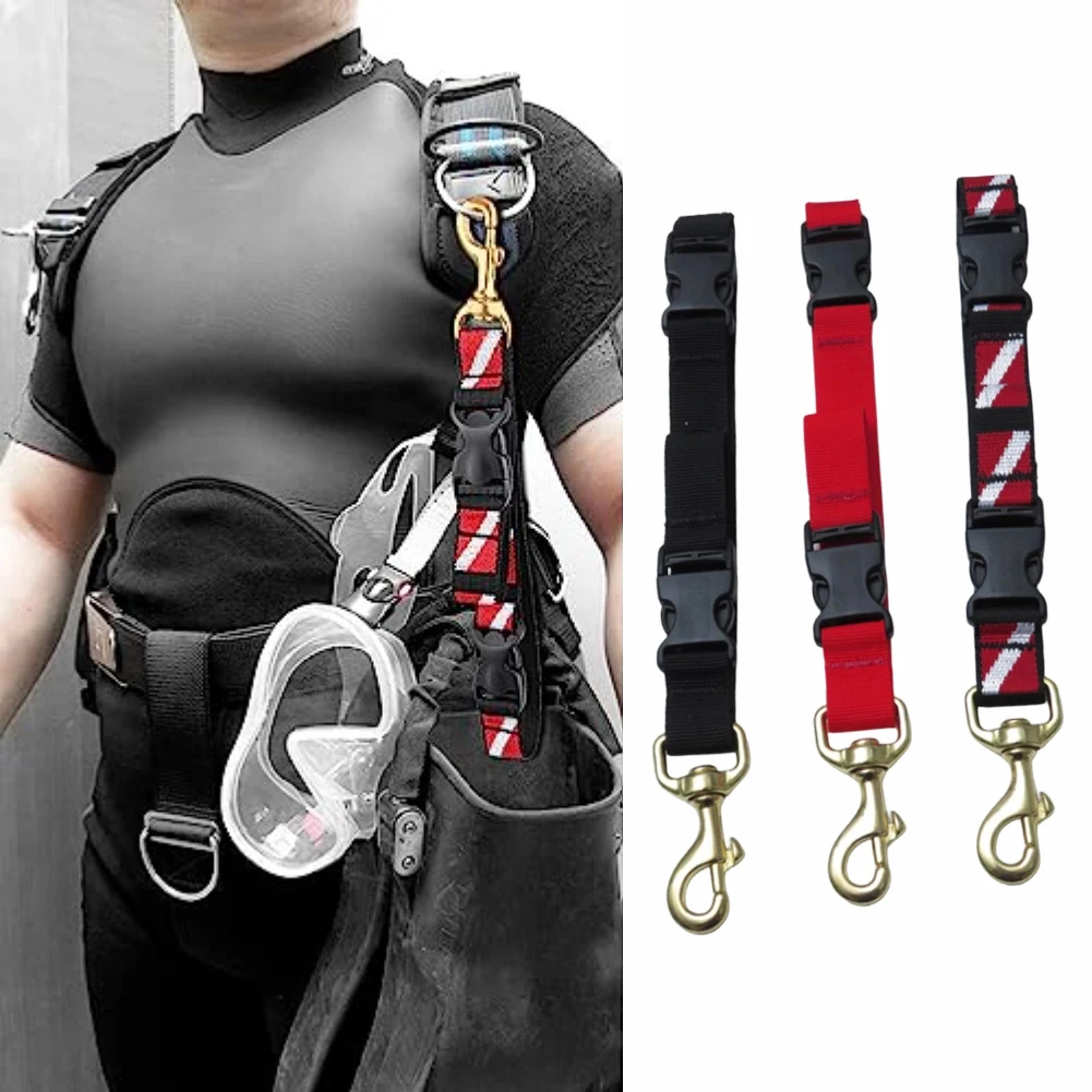 scuba diving lanyard with bcd lanyard clip & quick release dive strap