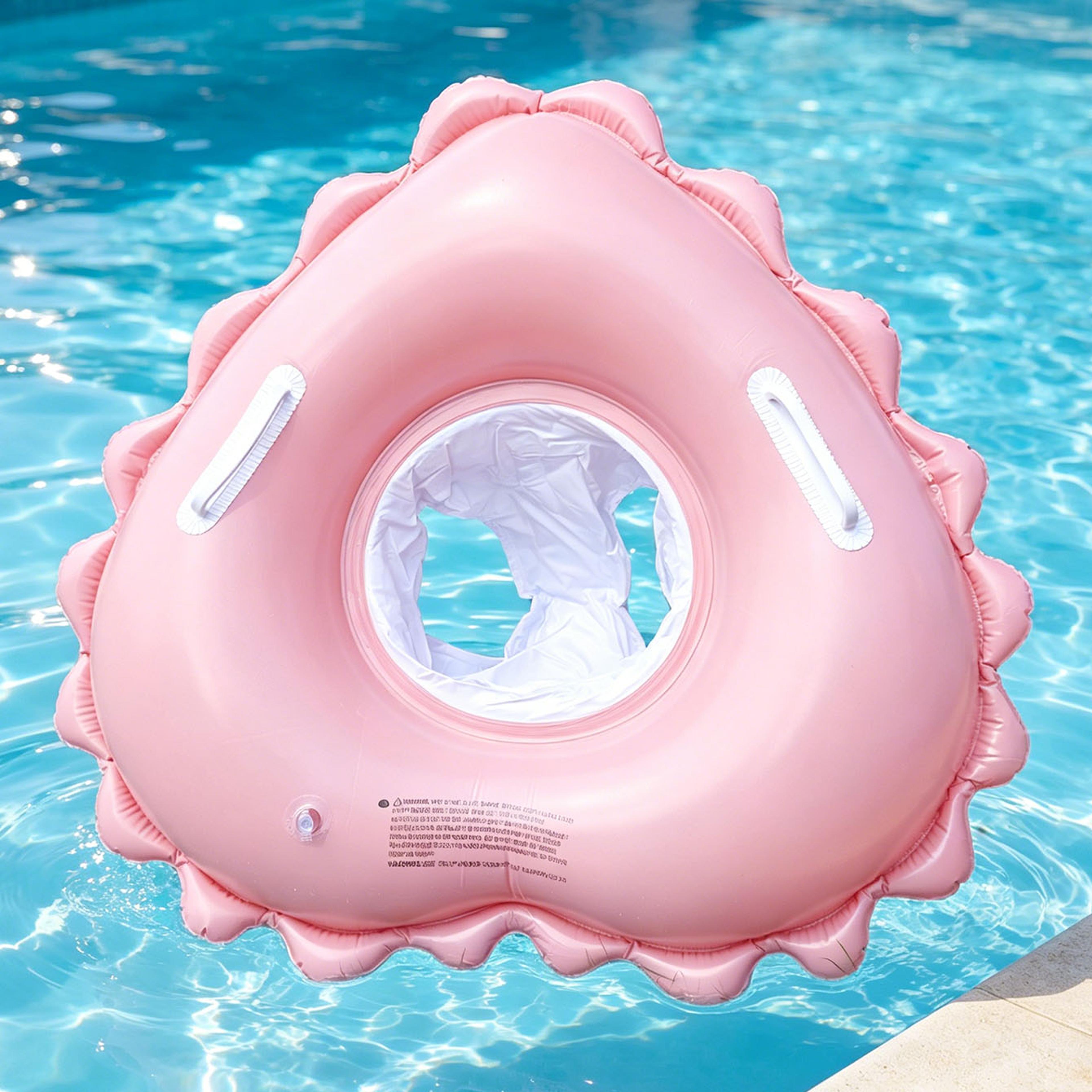 heart pool float with handles inflatable pool float ring with cute ruffle design for summer fun