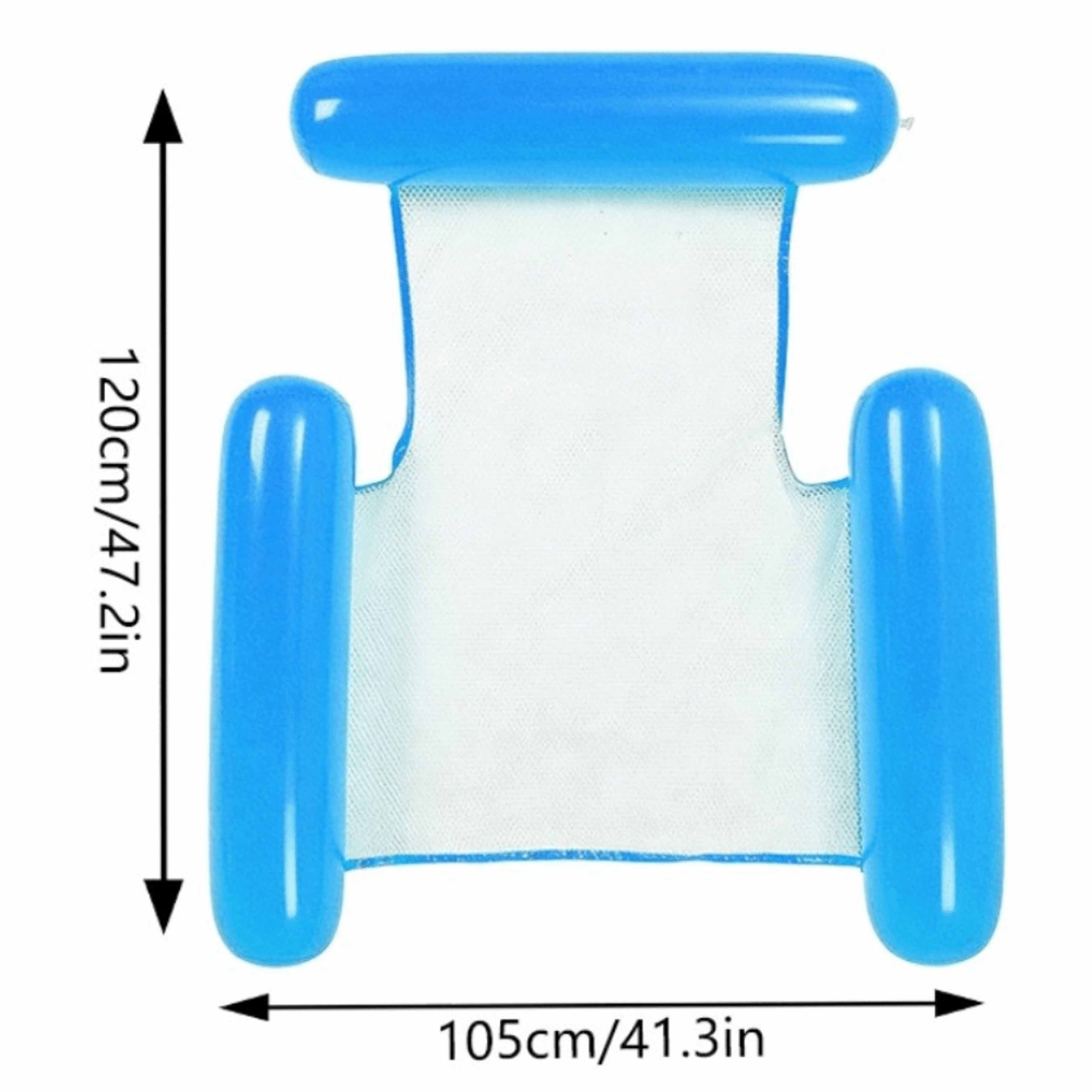 comfortmesh inflatable water hammock with backrest portable pool float lounger for summer relaxation