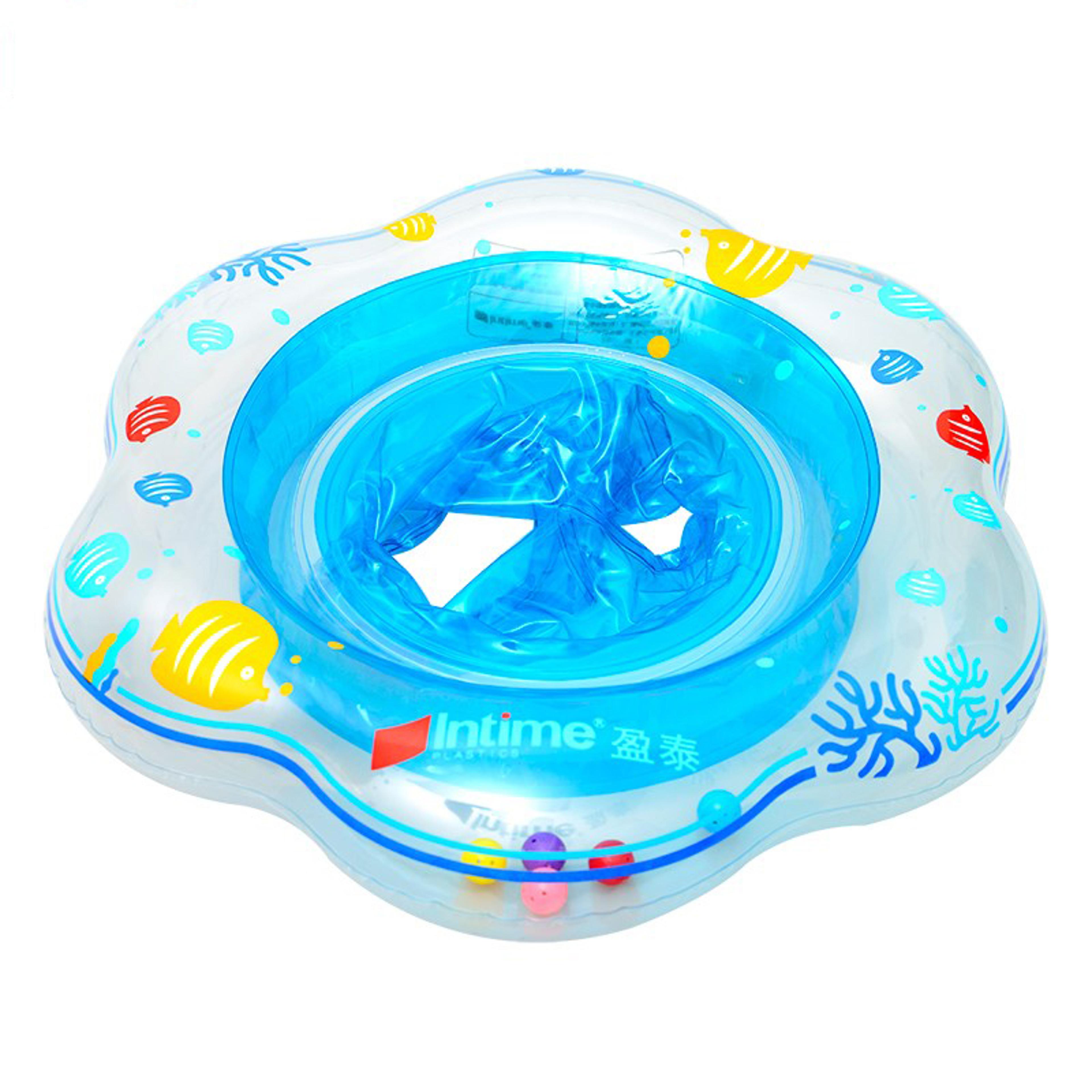 fish print toddler swim float boat with secure seat baby pool float for water fun