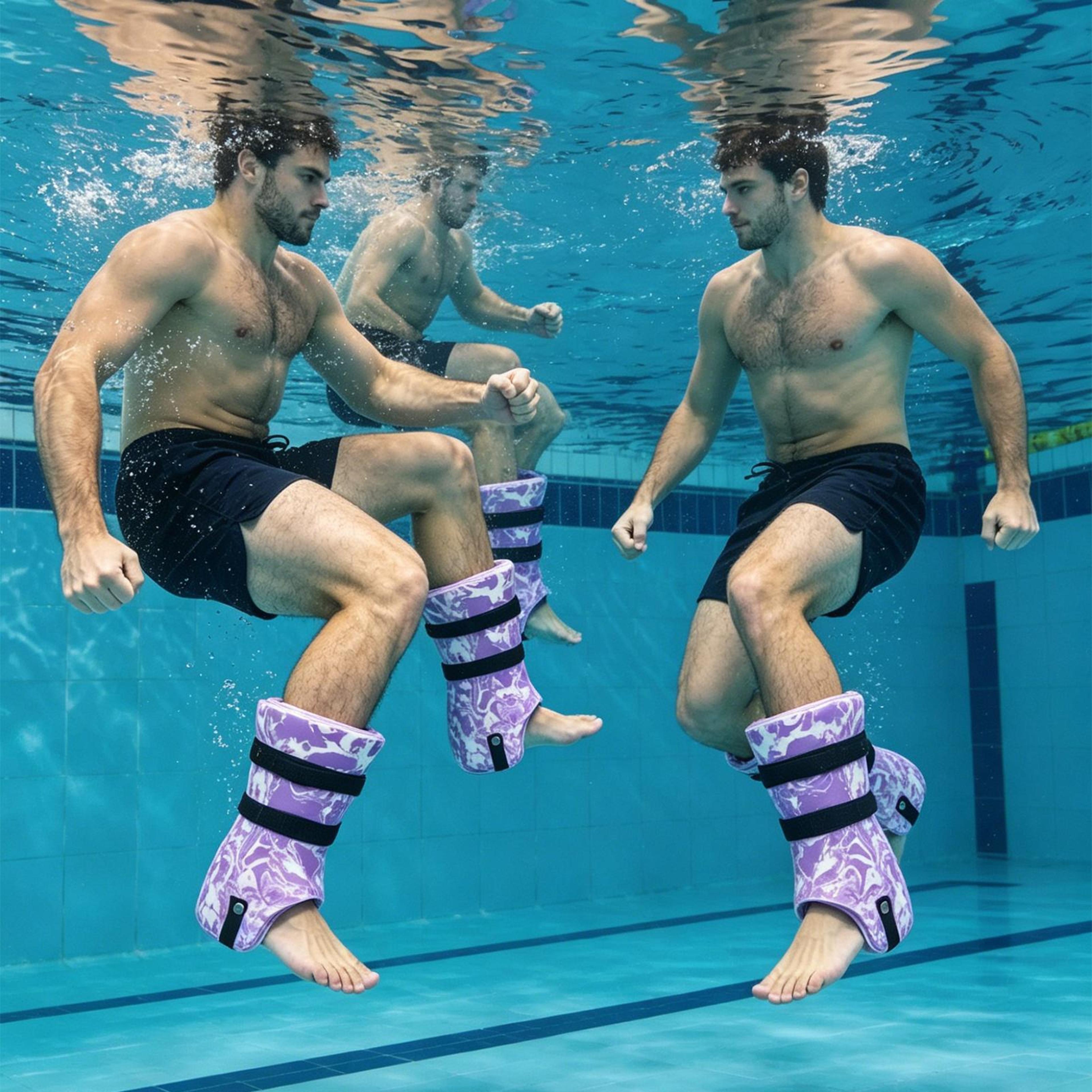 adjustable water aerobics ankle weights pool workout & aquatic exercise resistance set