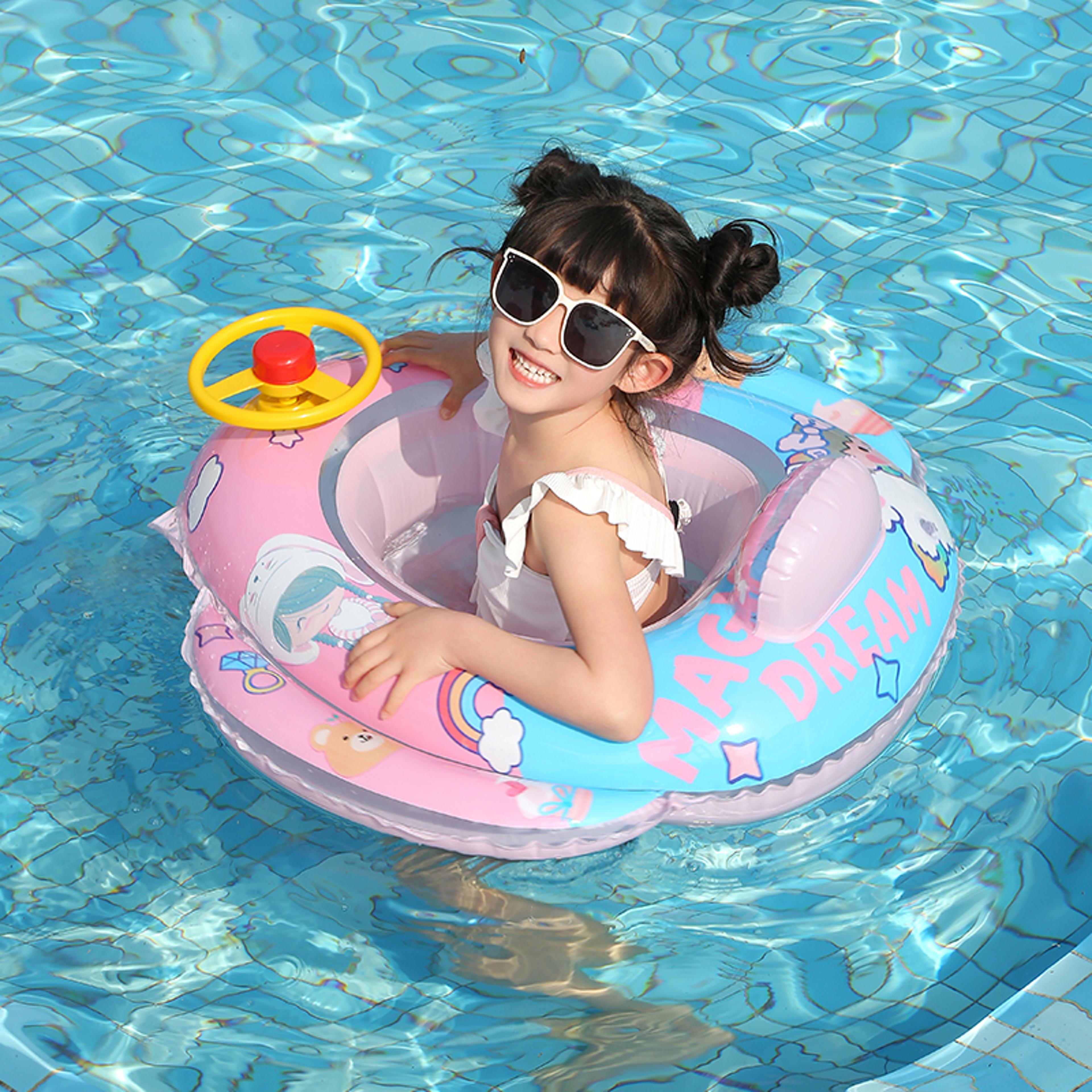 kids pool float inflatable swim ring for toddlers & babies safe summer water fun