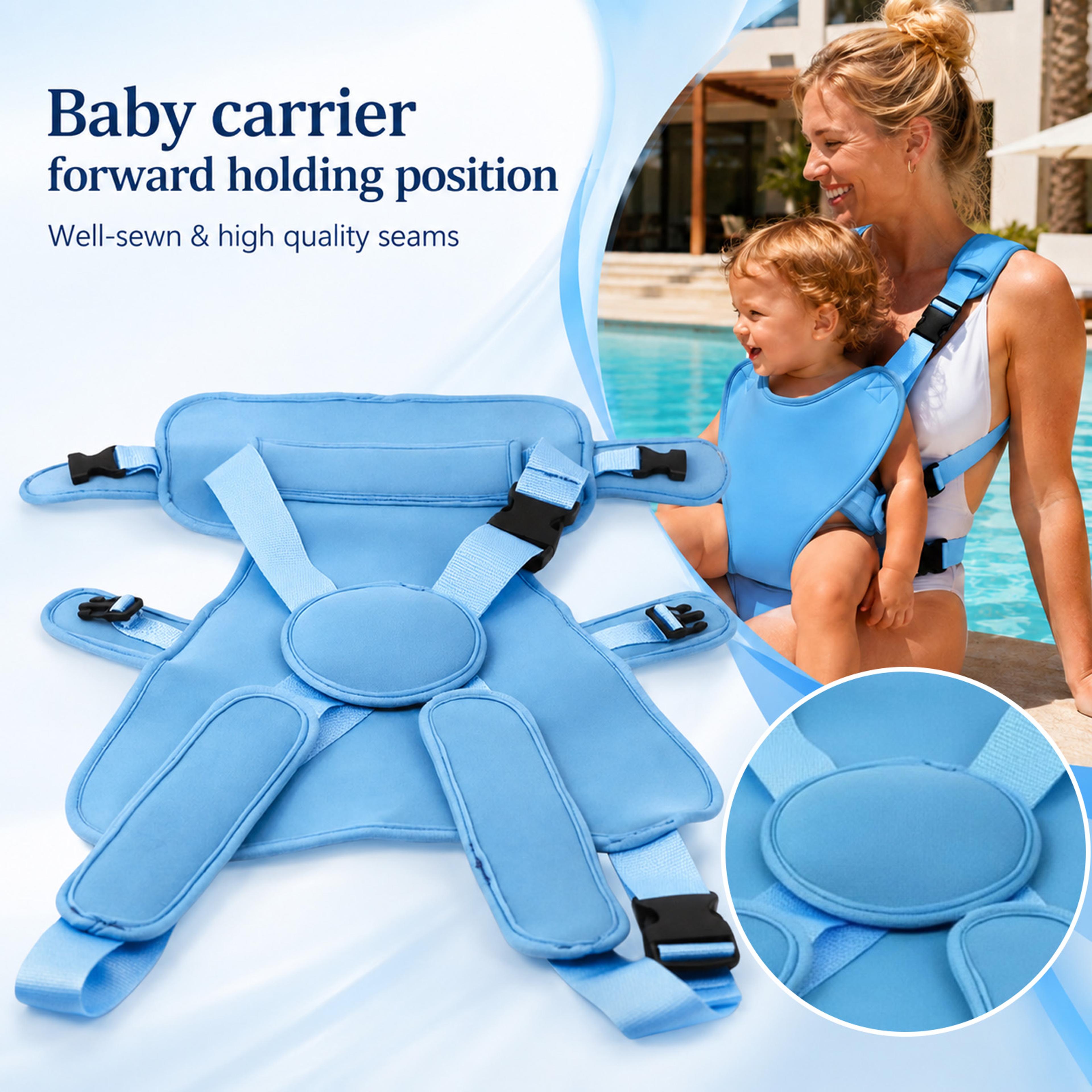 dual use baby swim carrier & adjustable baby carrier for pool, beach & everyday adventures