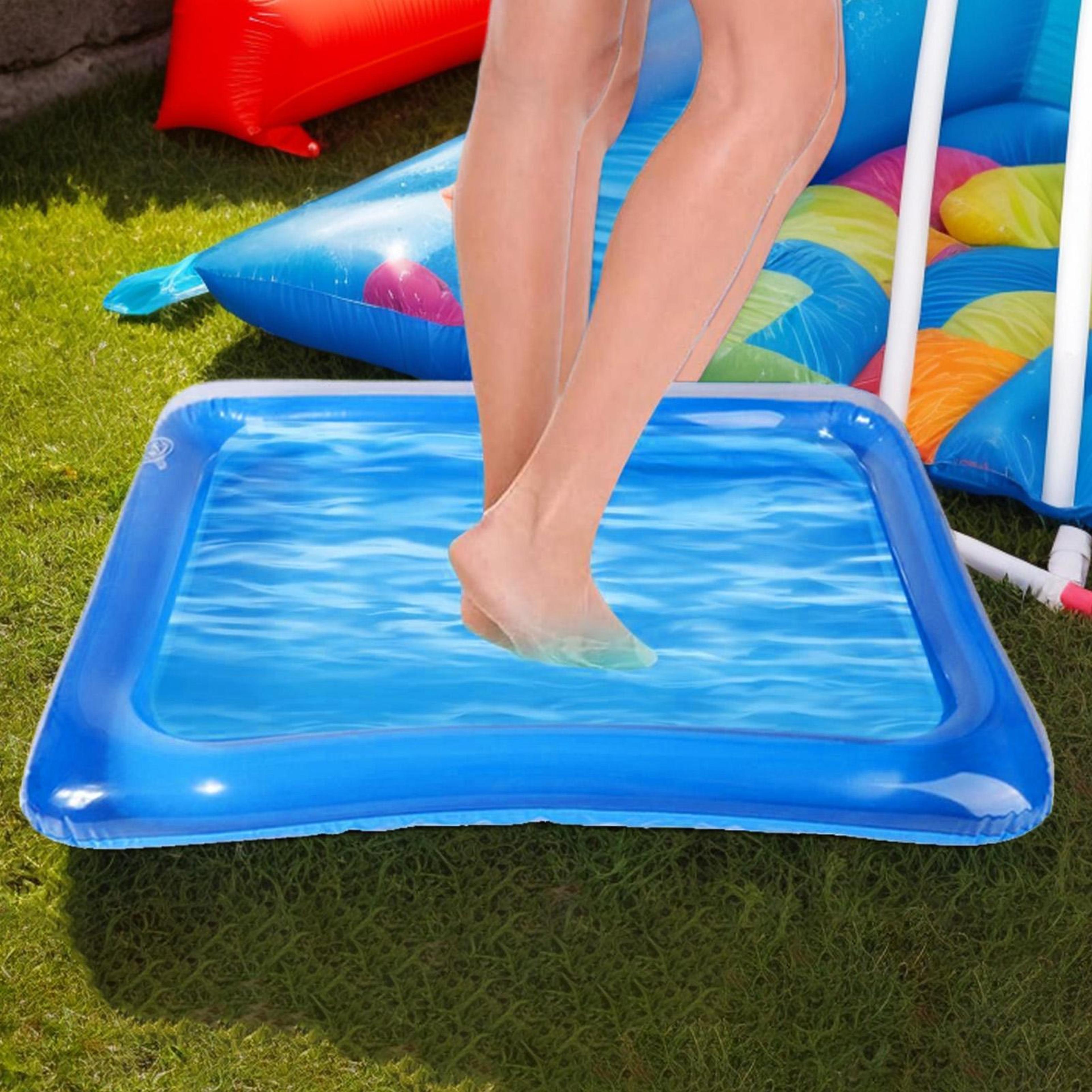 portable inflatable foot bath foldable foot rinse tub for beach, camping, travel & poolside