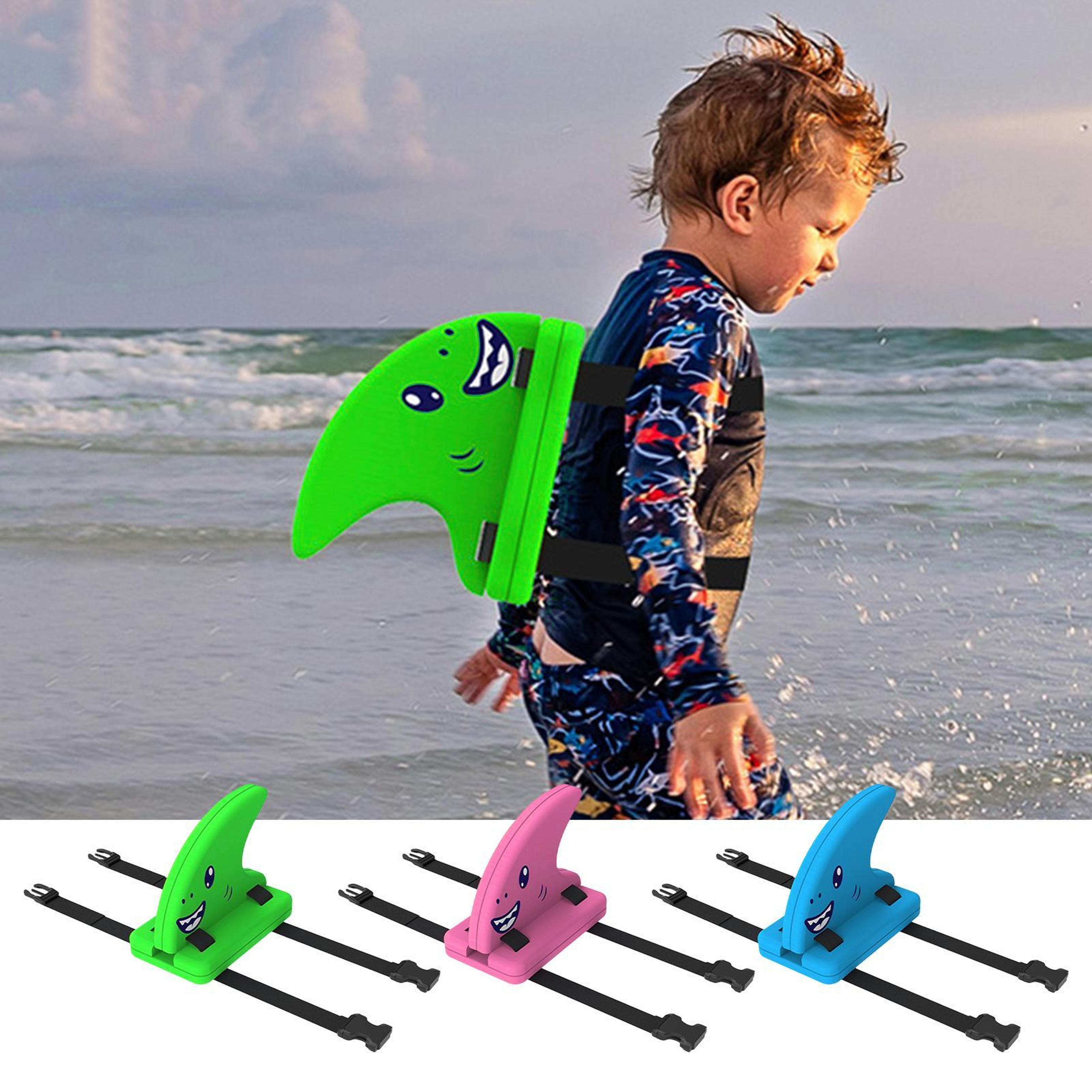 shark fin swim trainer for kids adjustable beginner swimming training float & kickboard aid