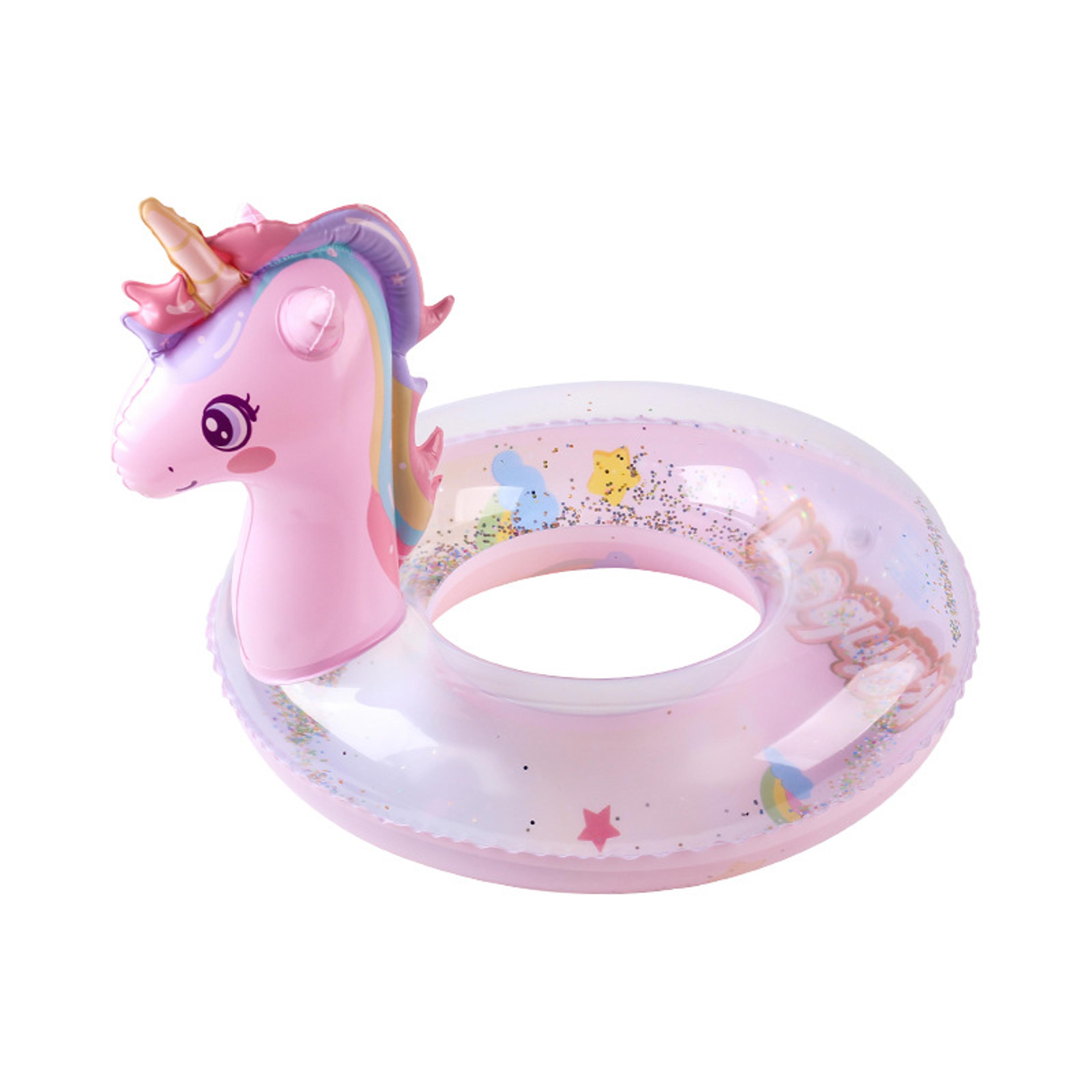 rainbow unicorn unicorn pool float inflatable swim ring for kids & summer pool fun