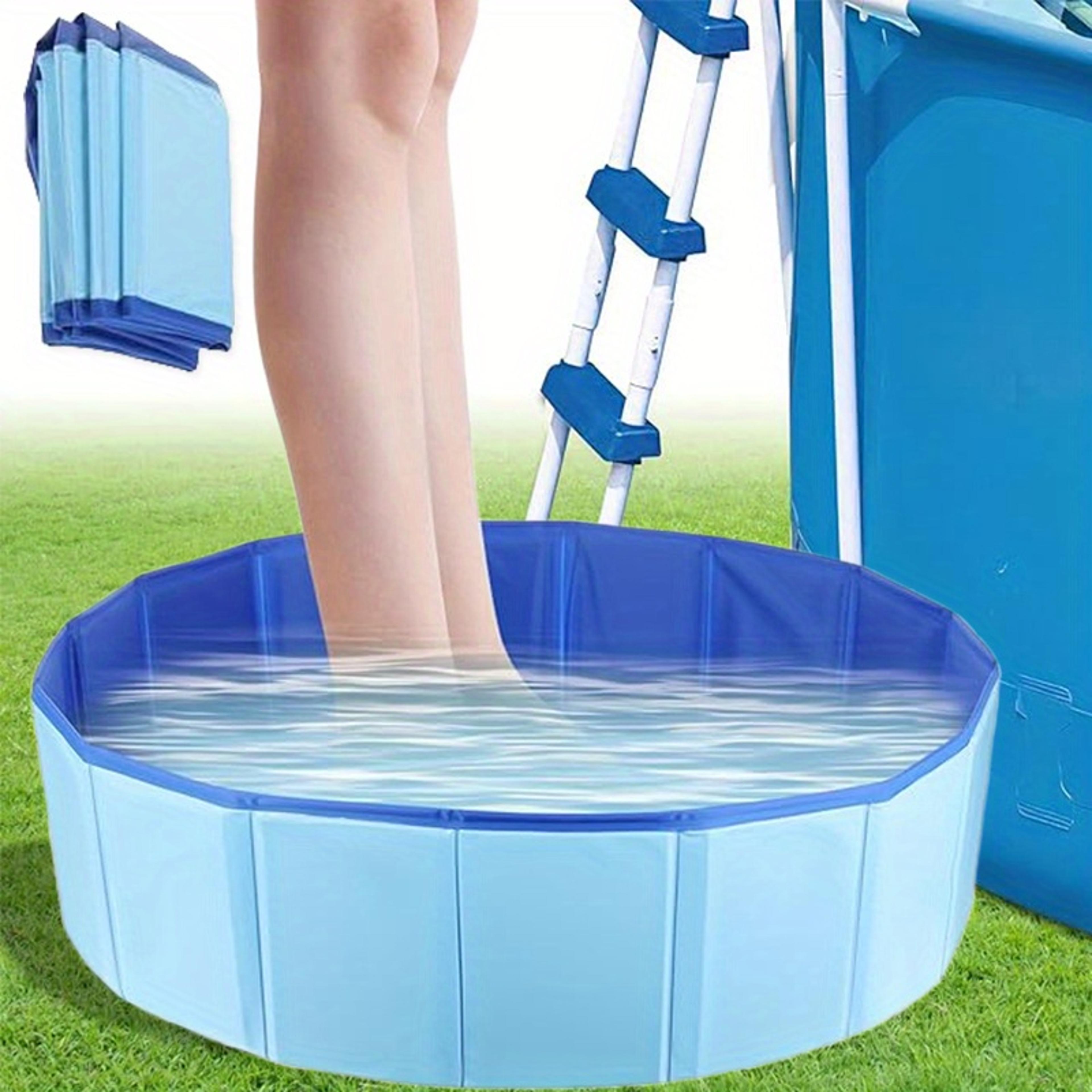 portable inflatable pool foot bath foldable pool foot wash basin for cleaner swimming pool entry