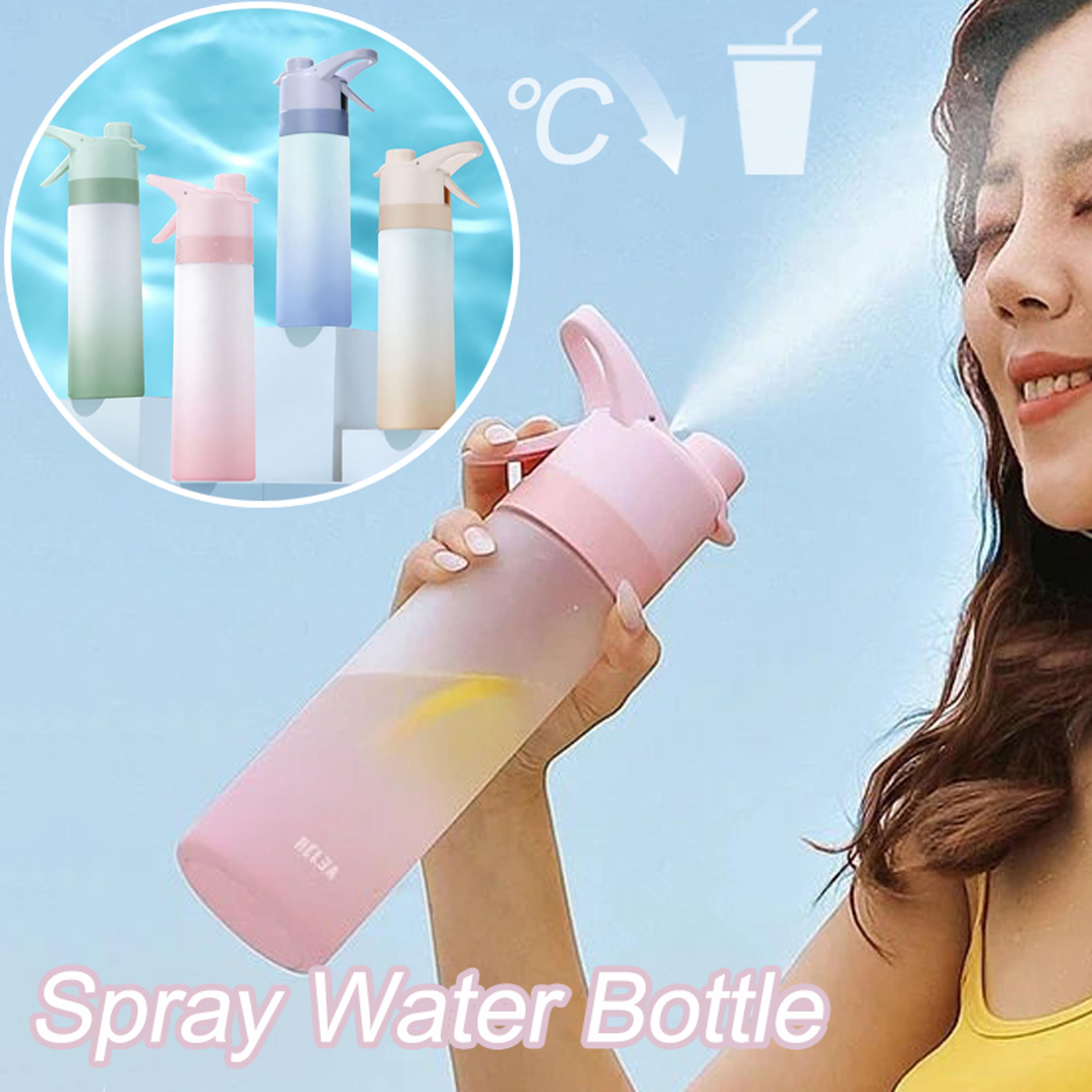 hydramist spray water bottle dual mist sports gym water bottle for fitness, hiking & outdoor travel