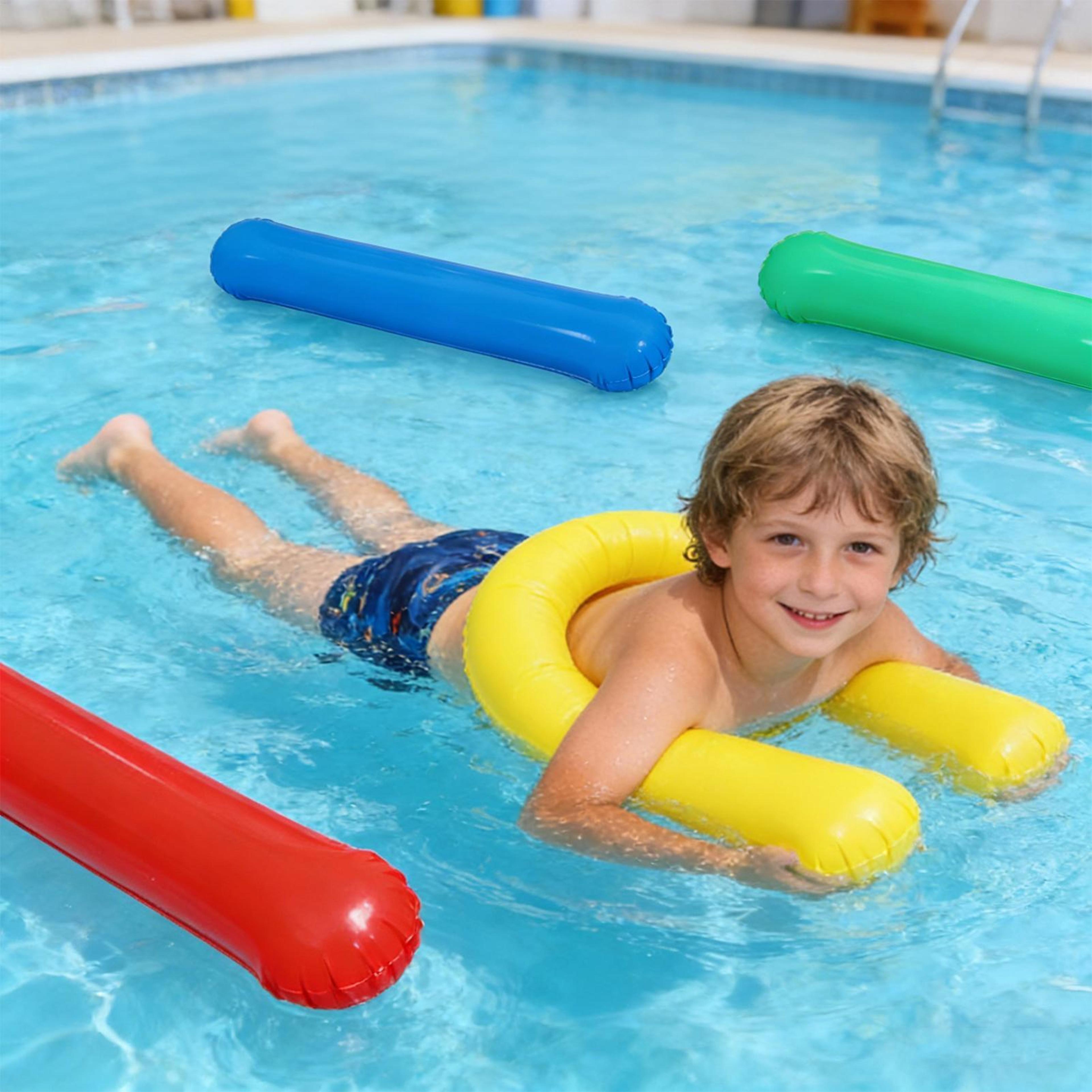 inflatable pool noodles with air pump fun water float sticks for beach & lake