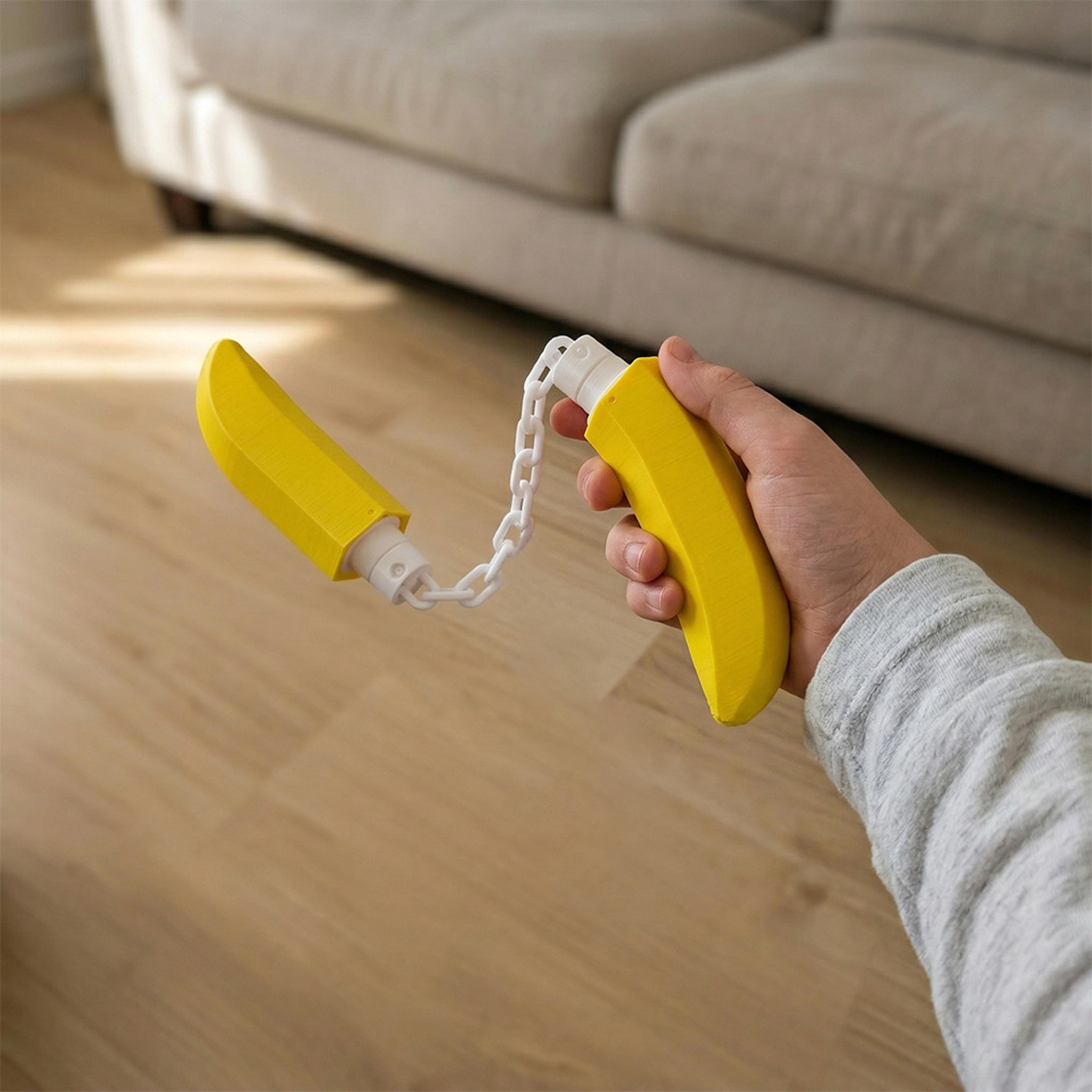 printed banana nunchucks toy creative fidget toy & novelty desk toy decor