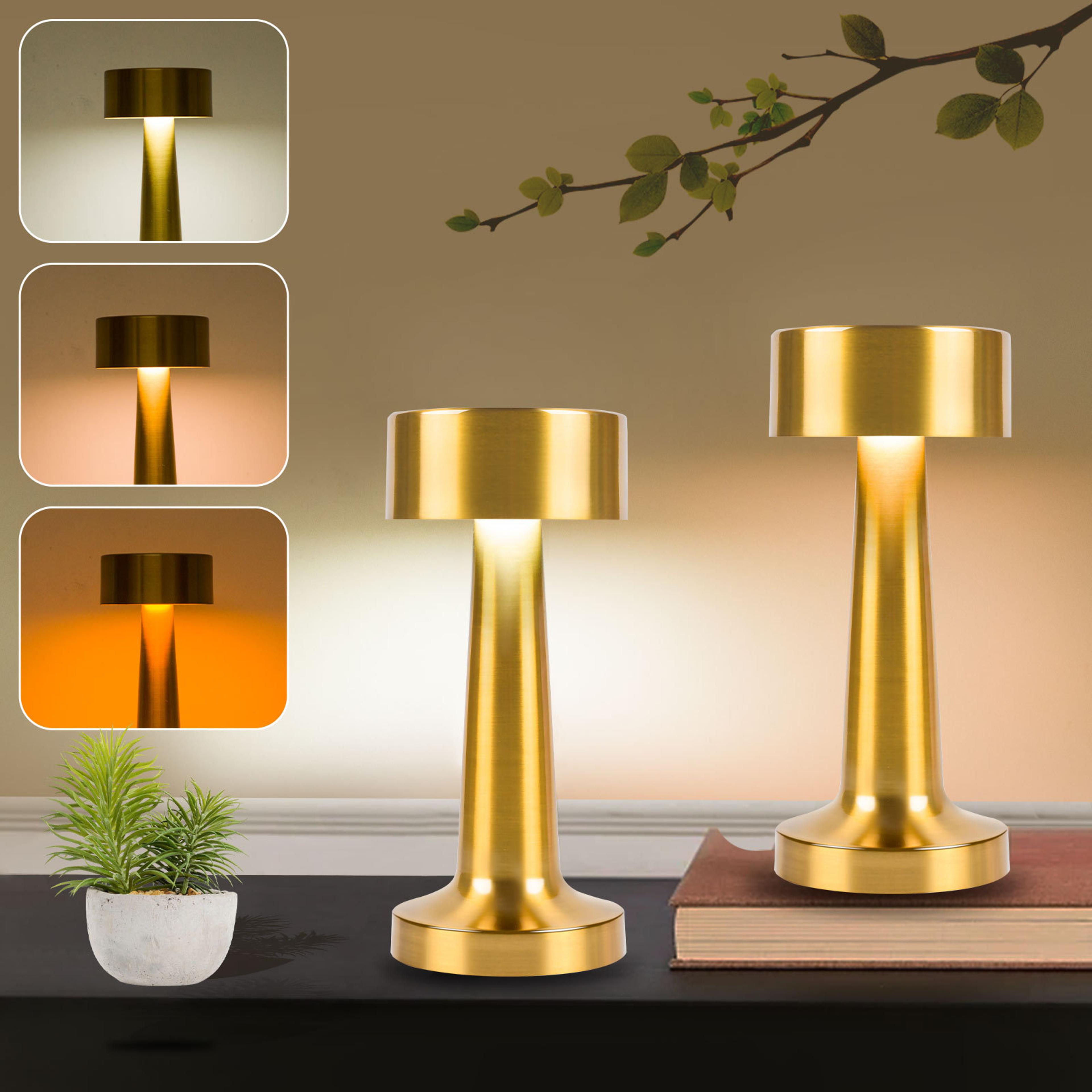rechargeable led table lamp with touch control cordless bedside lamp for home, bar & restaurant decor