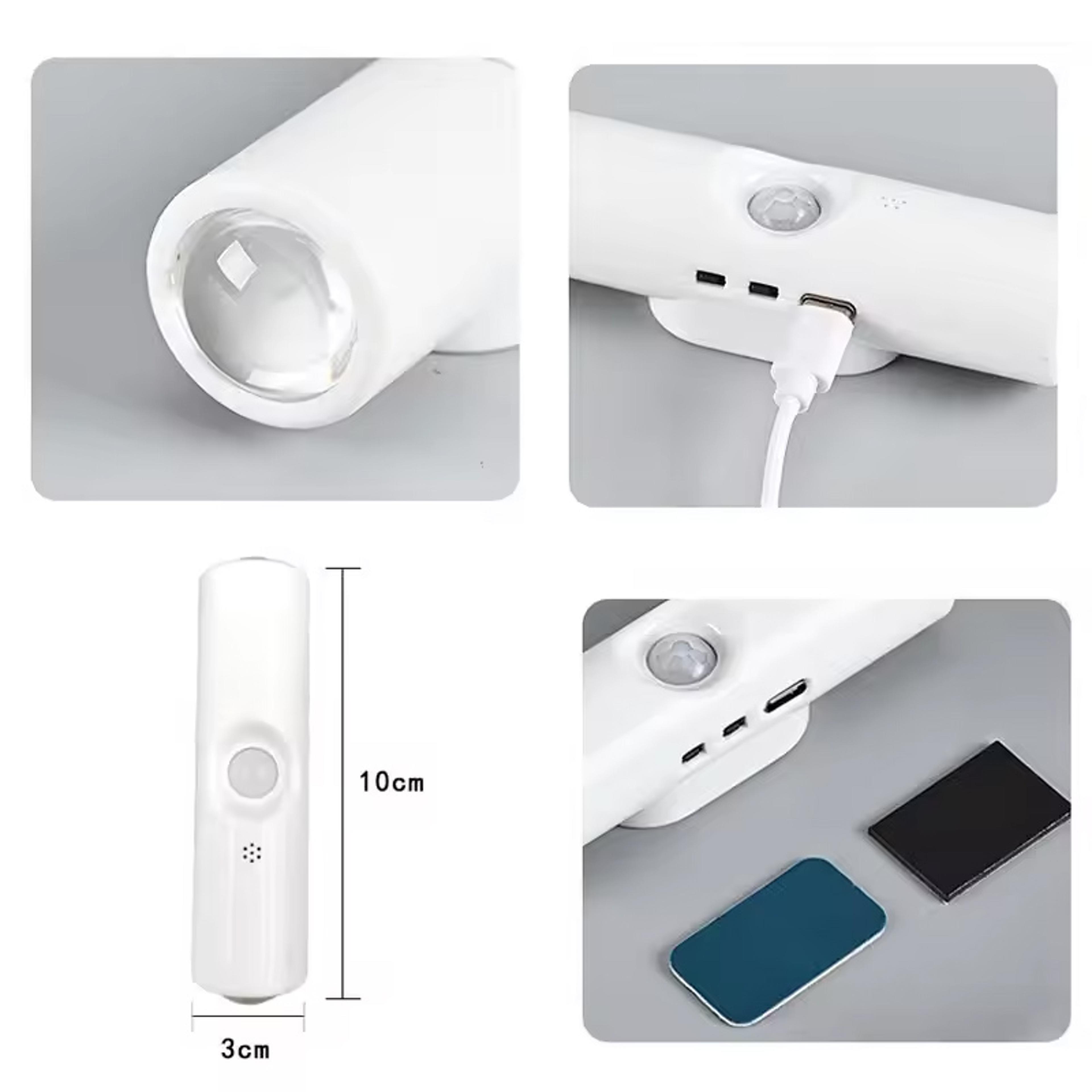 smart motion sensor night light rechargeable rgb wall light with magnetic mount for bedroom, closet & hallway