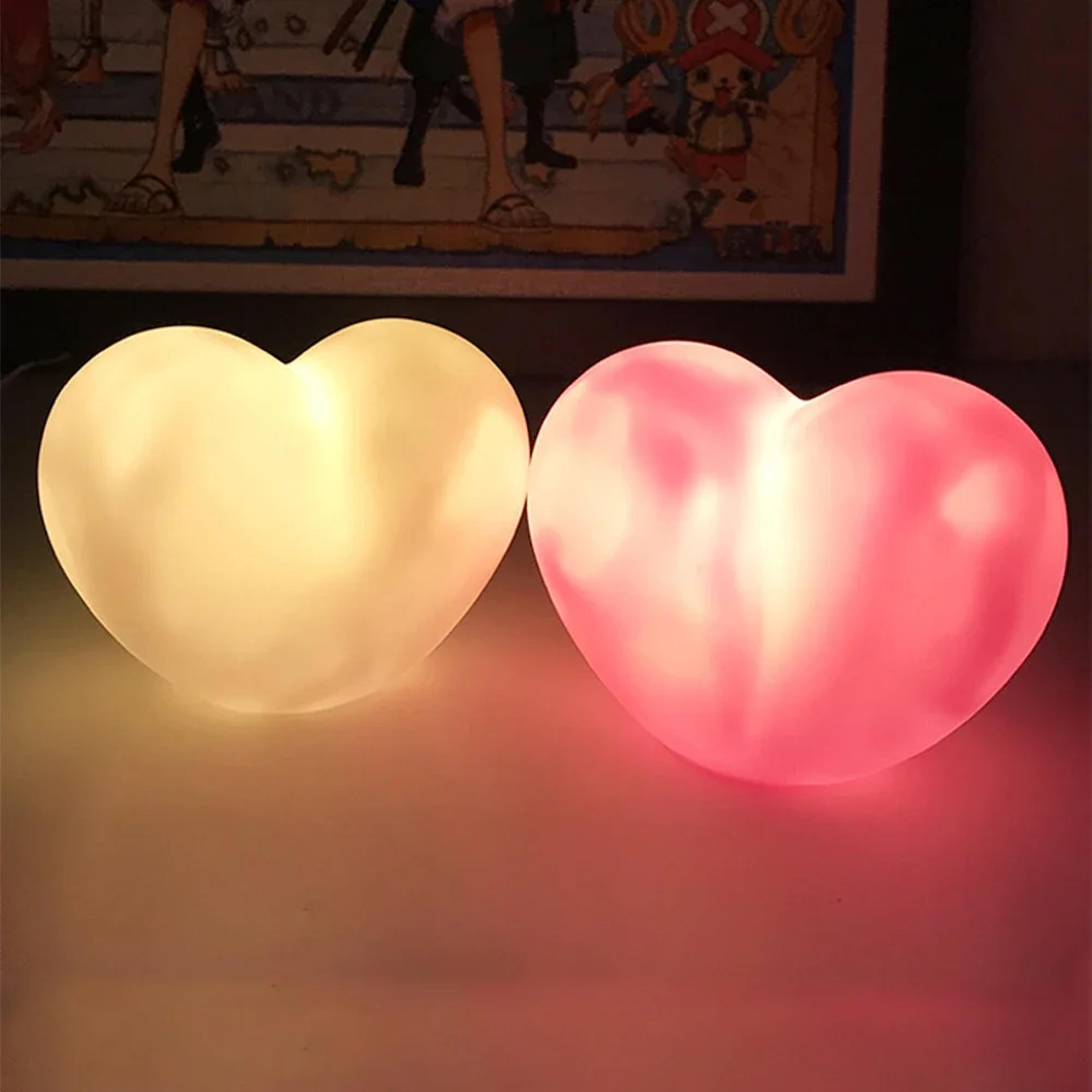 romantic heart led lamp night light for weddings, bedrooms & special occasions