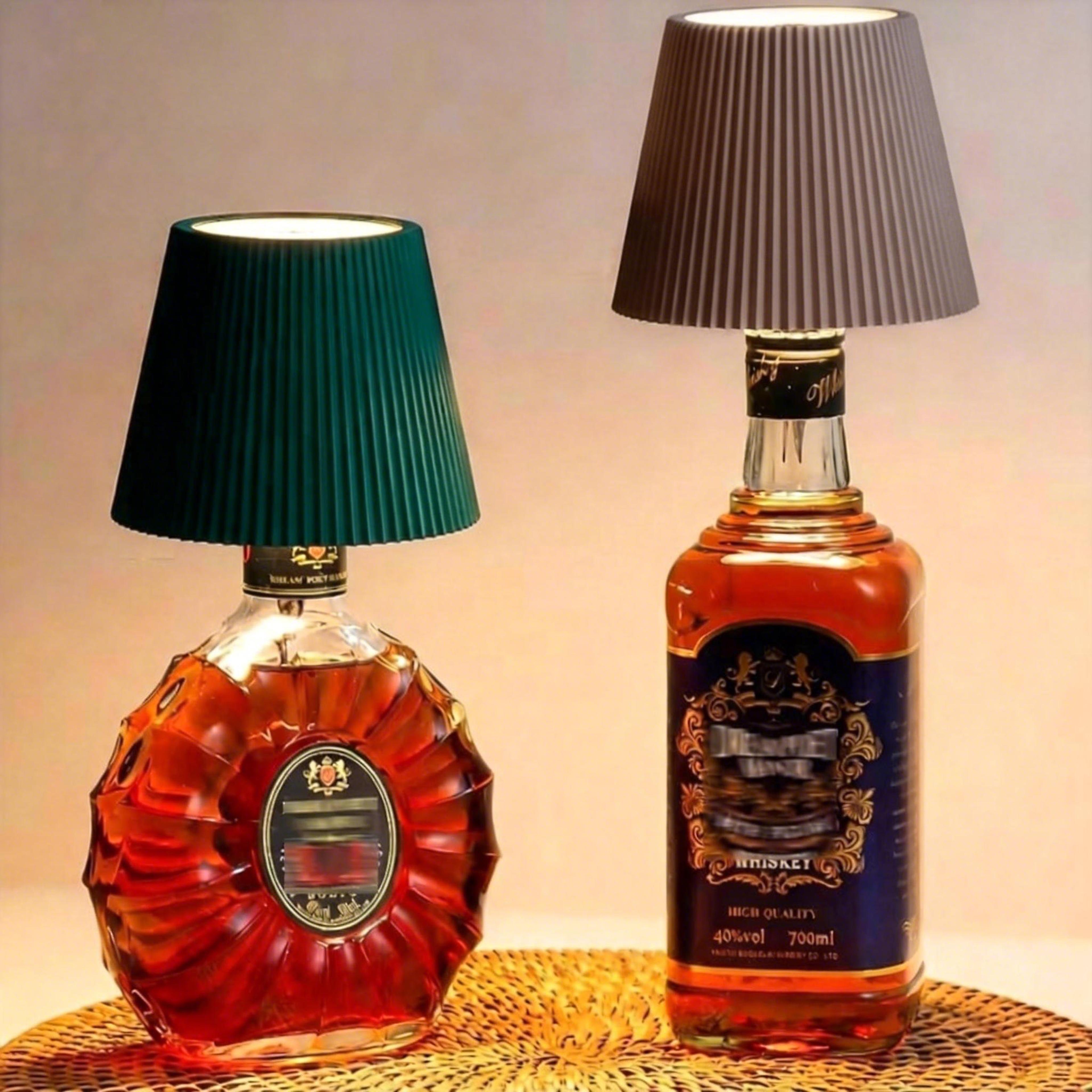 usb rechargeable wine bottle lamp cordless touch dimmable led table light with color modes
