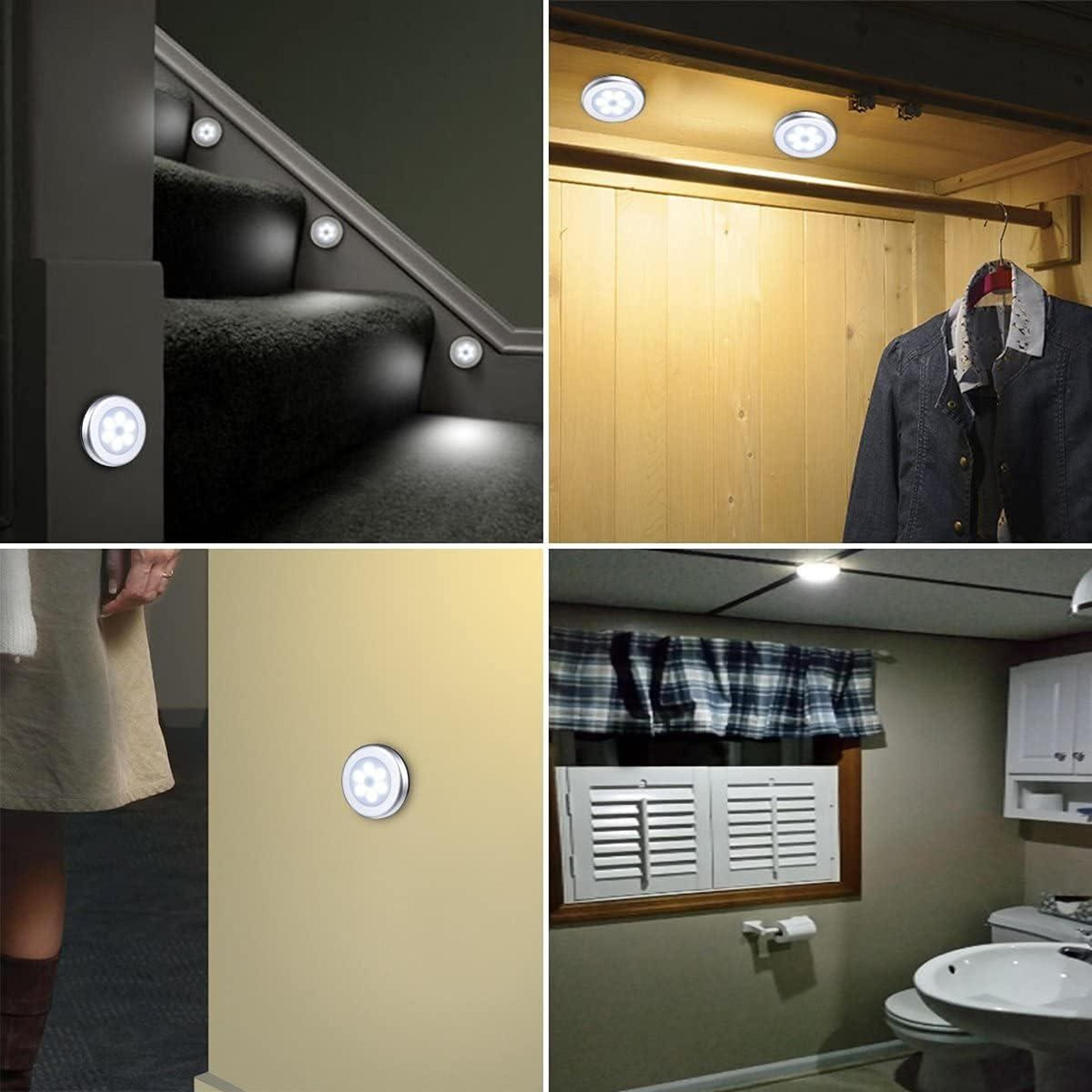 motion sensor night light wireless led closet & cabinet light, battery powered for bedroom & hallway