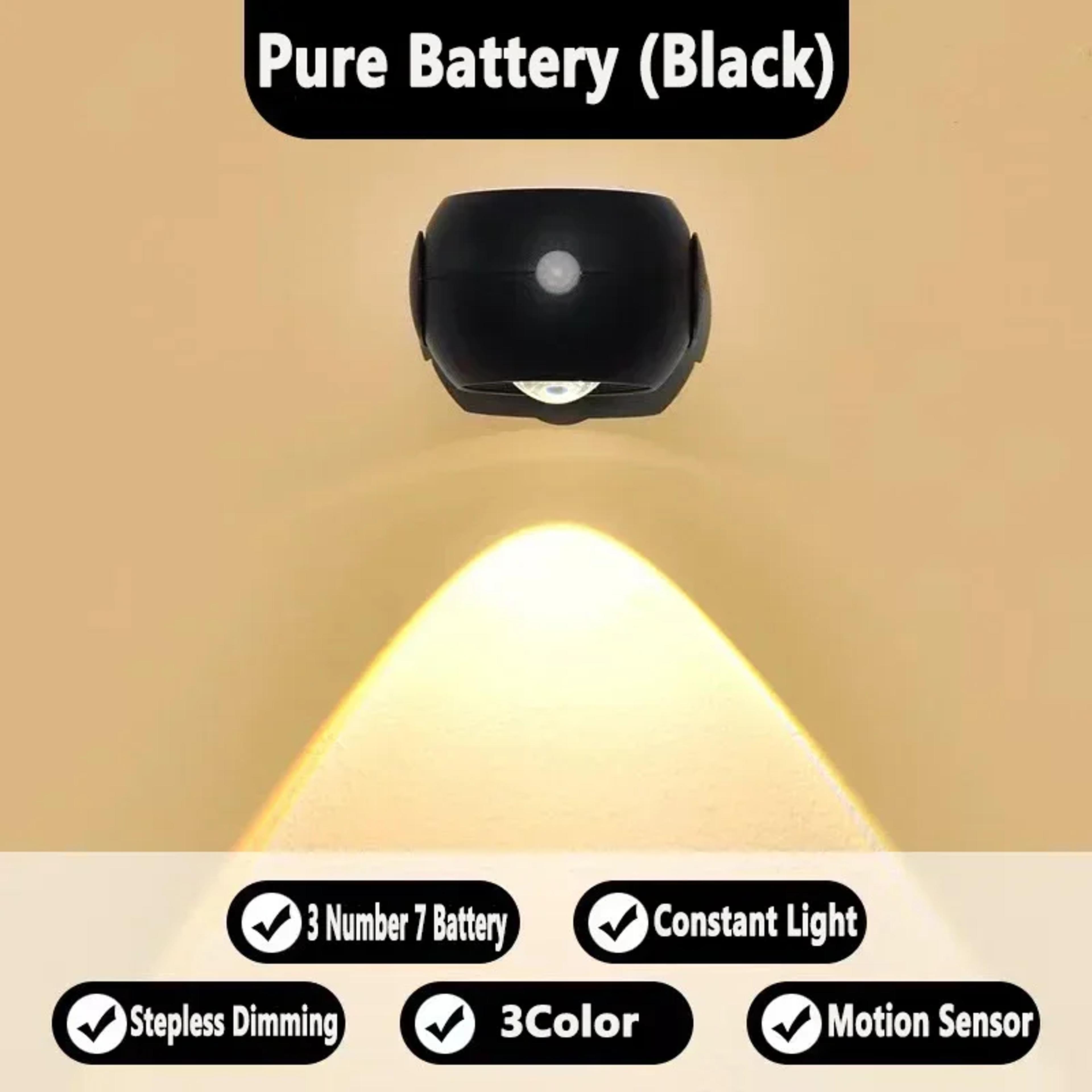 rotatable motion sensor wall light usb rechargeable wireless led reading lamp