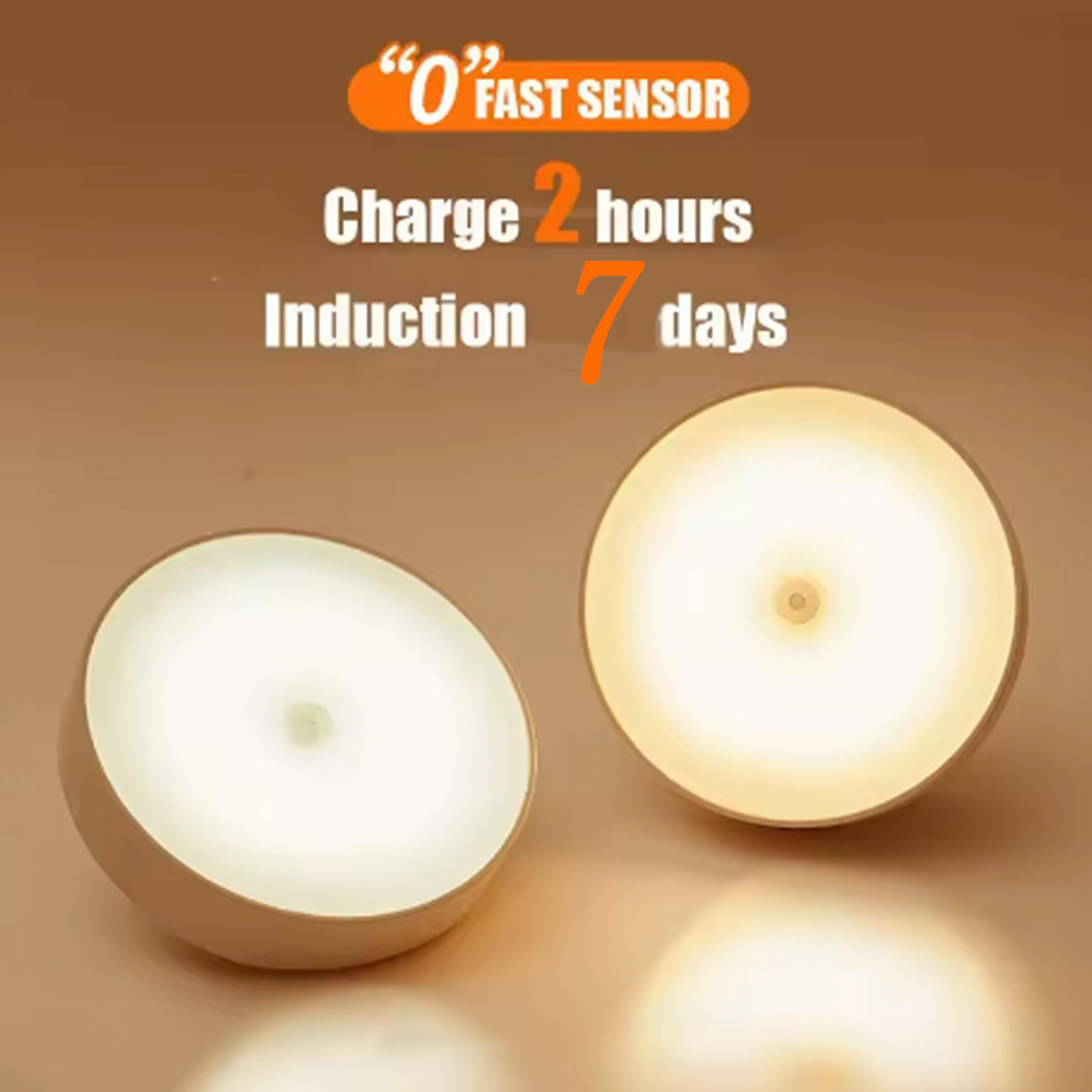 smart motion sensor night light usb rechargeable led closet & cabinet light for bedroom, hallway & wardrobe