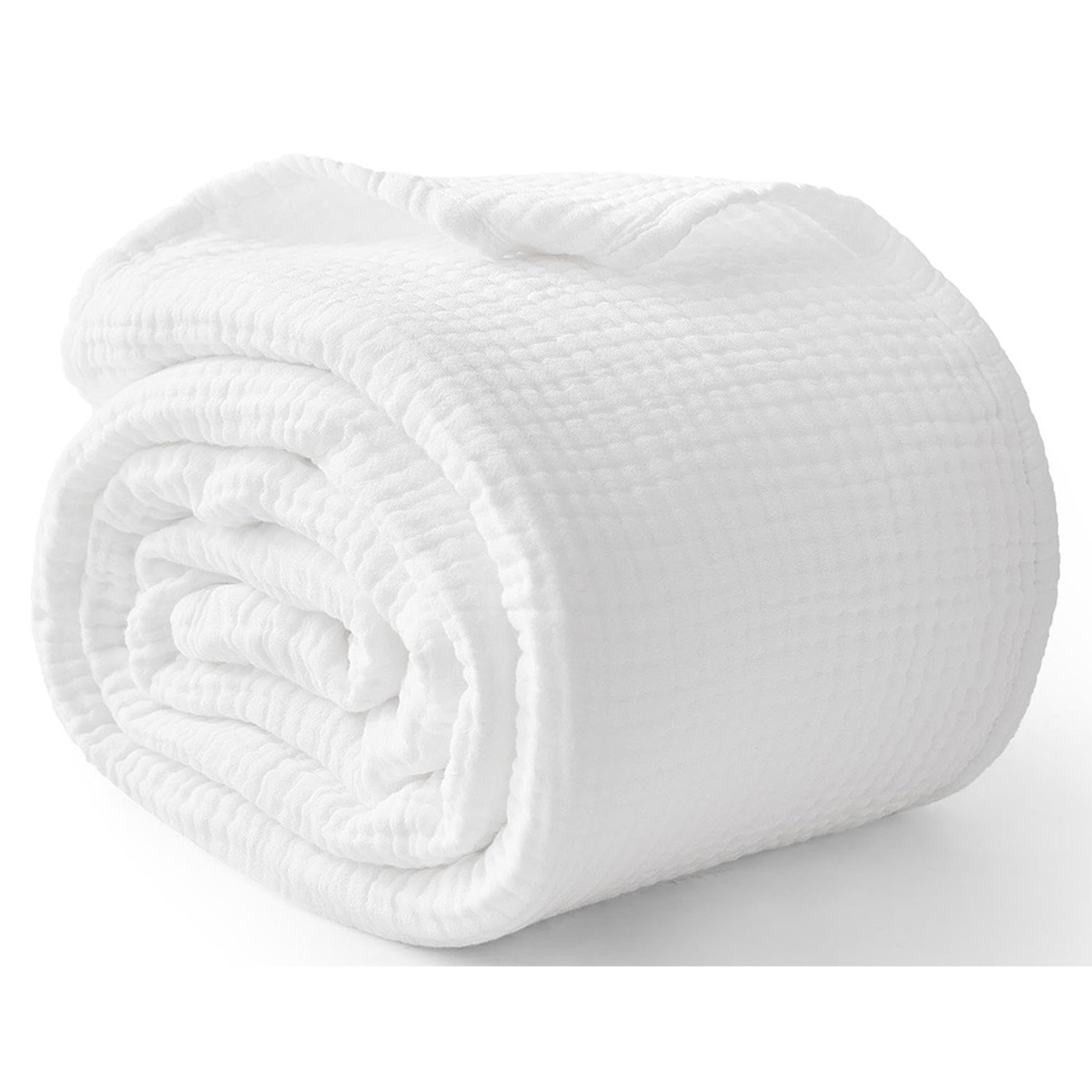 cloudsoft cotton muslin blanket cooling blanket for all-season comfort & breathable sleep