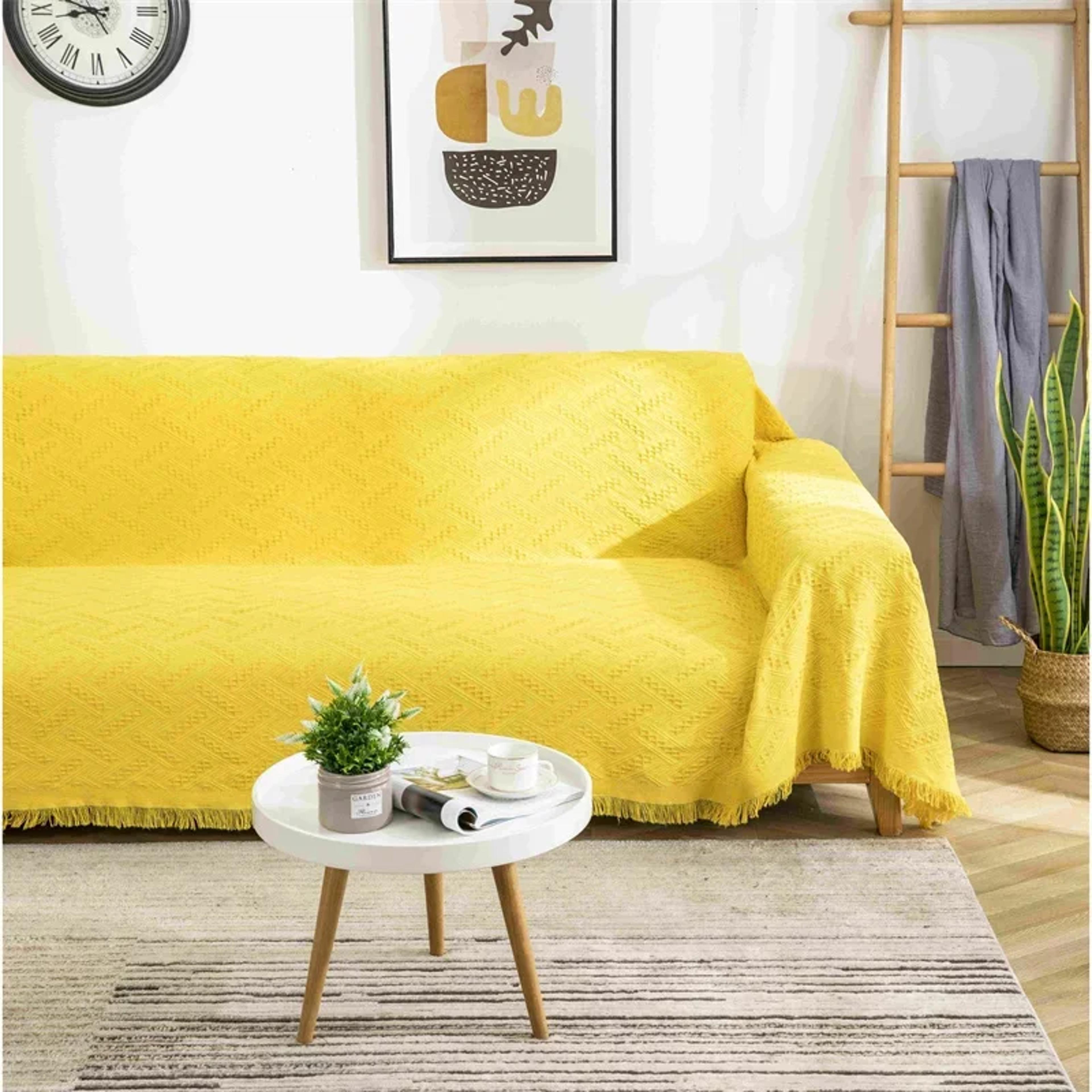 nordic cotton throw blanket with tassels soft sofa throw blanket for home, travel & outdoor adventures