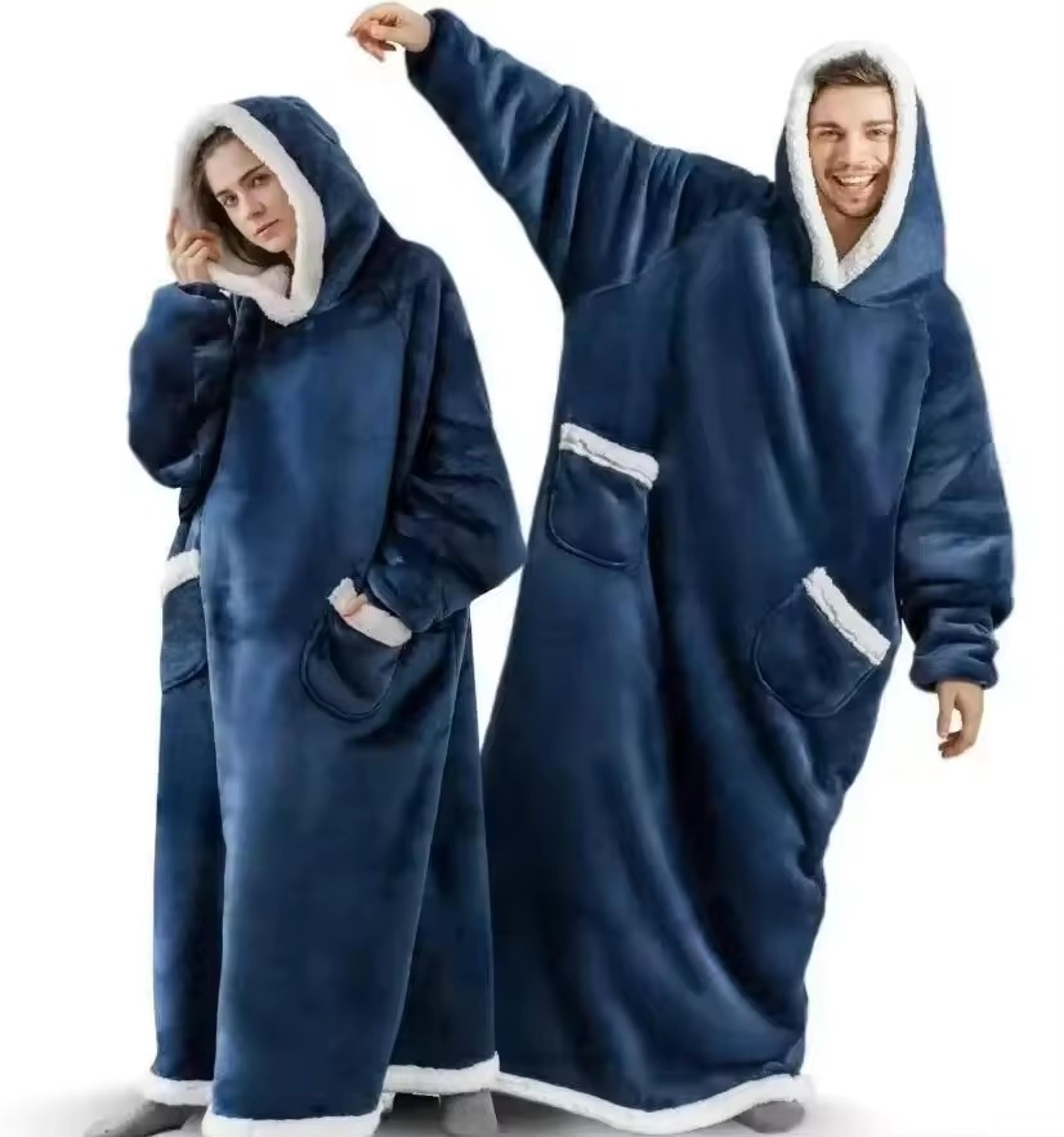 wearable blanket hoodie oversized flannel hooded blanket sweatshirt for cozy winter comfort