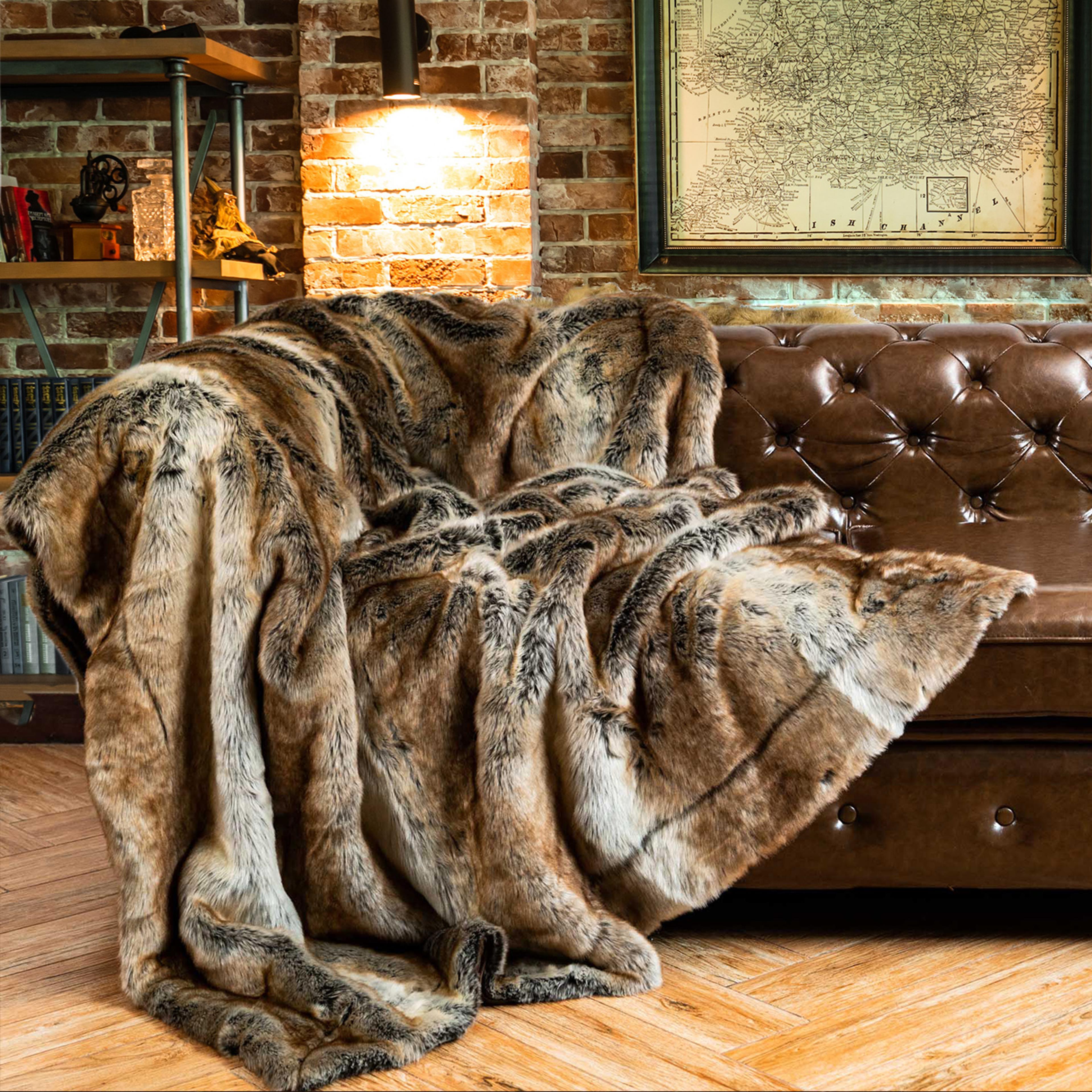 battilo faux fur blanket luxury plush throw blanket for sofa, bed & cozy winter comfort