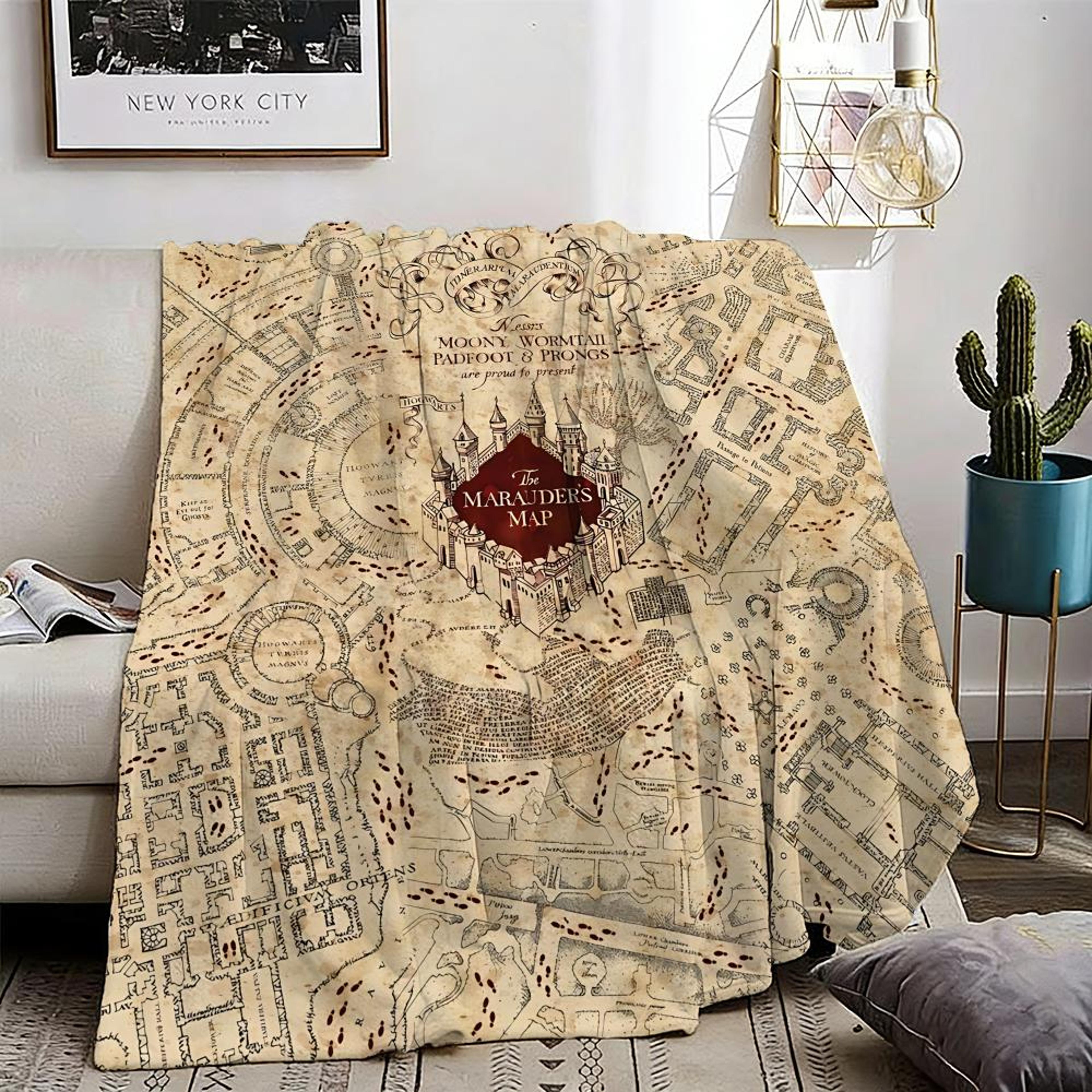 the map throw light weight flannel blanket soft skin friendly for summer cooling