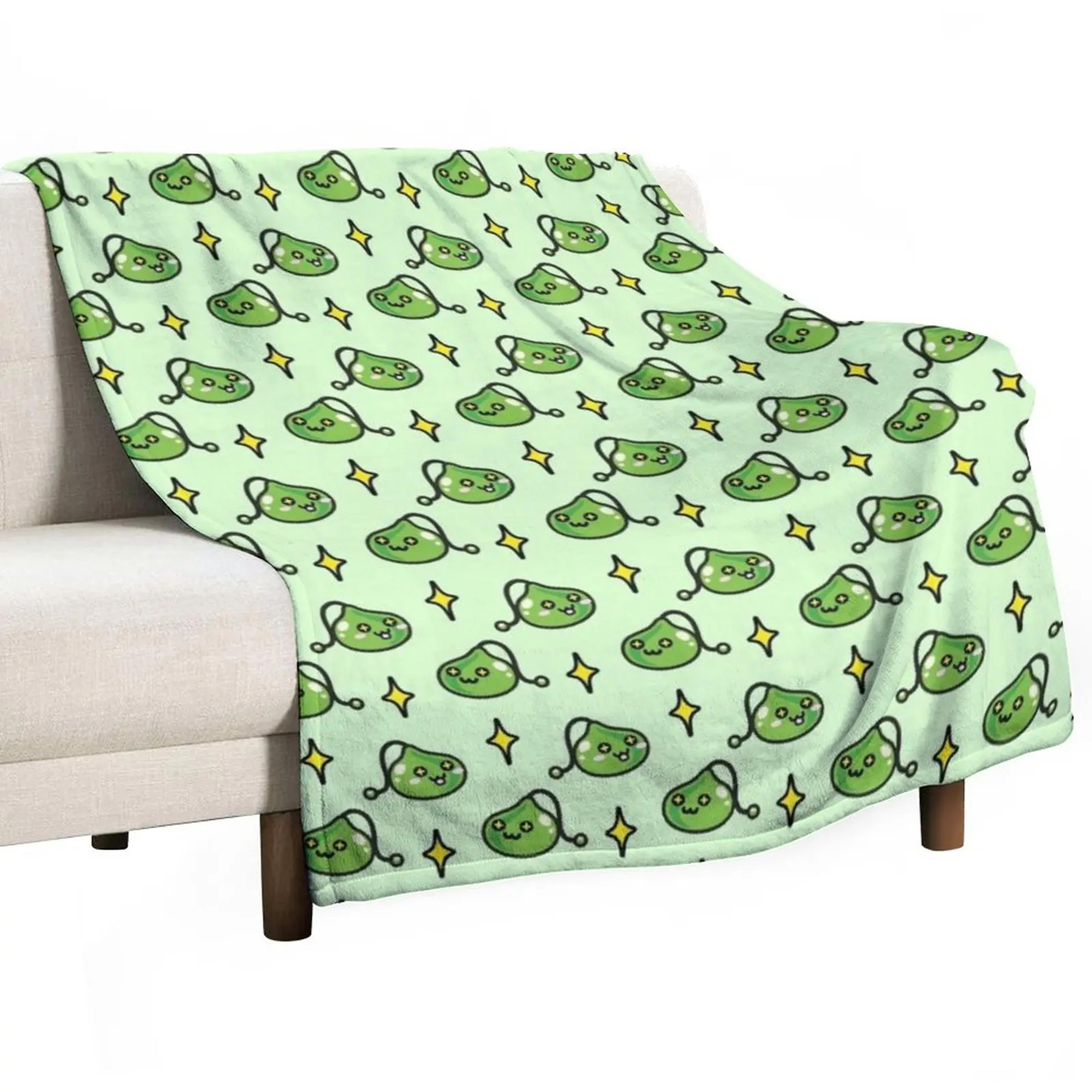 maplestory slime fluffy throw blanket ultra soft anime blanket for sofa, bed & cozy lounging