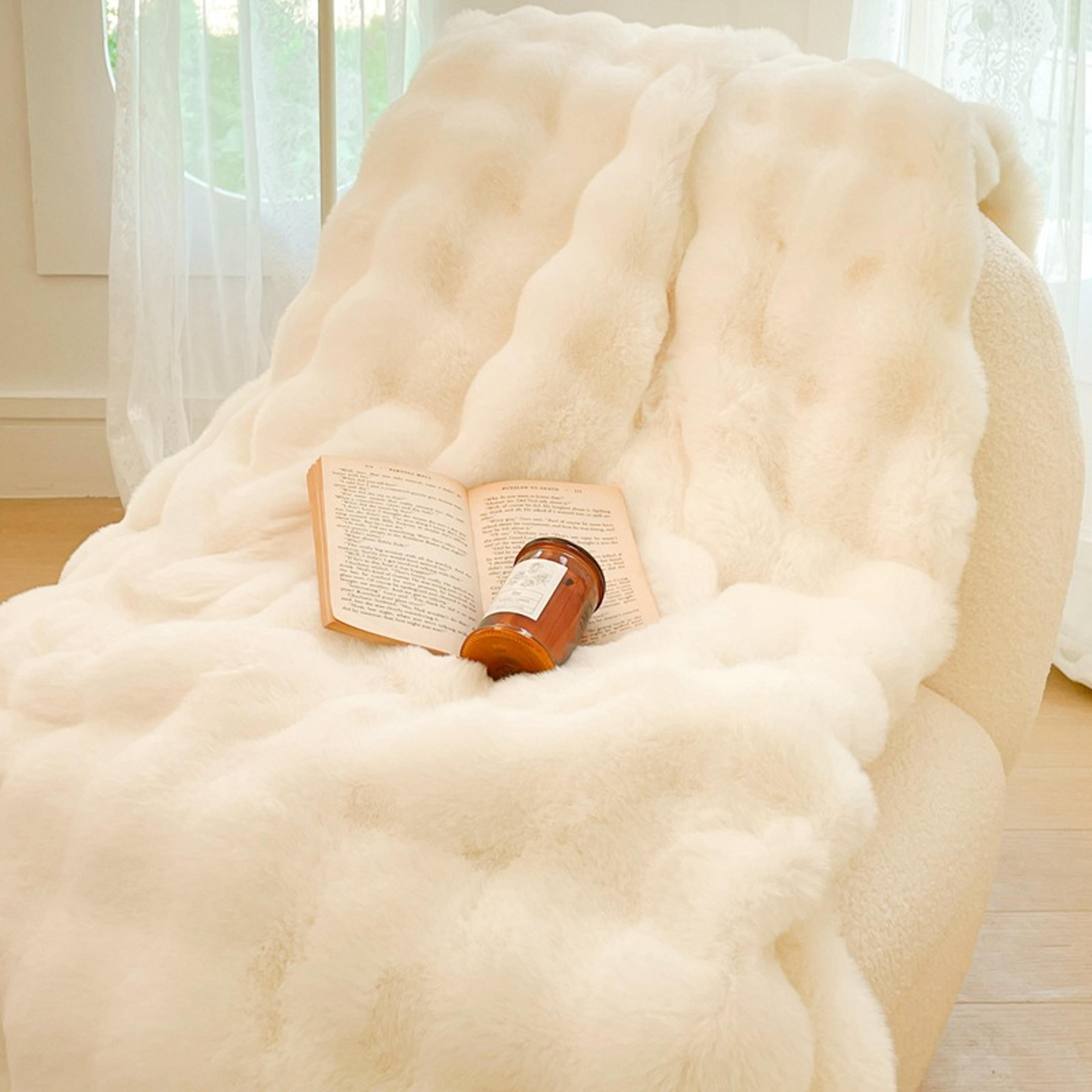 cozy striped blanket thick fleece winter bed & sofa throw