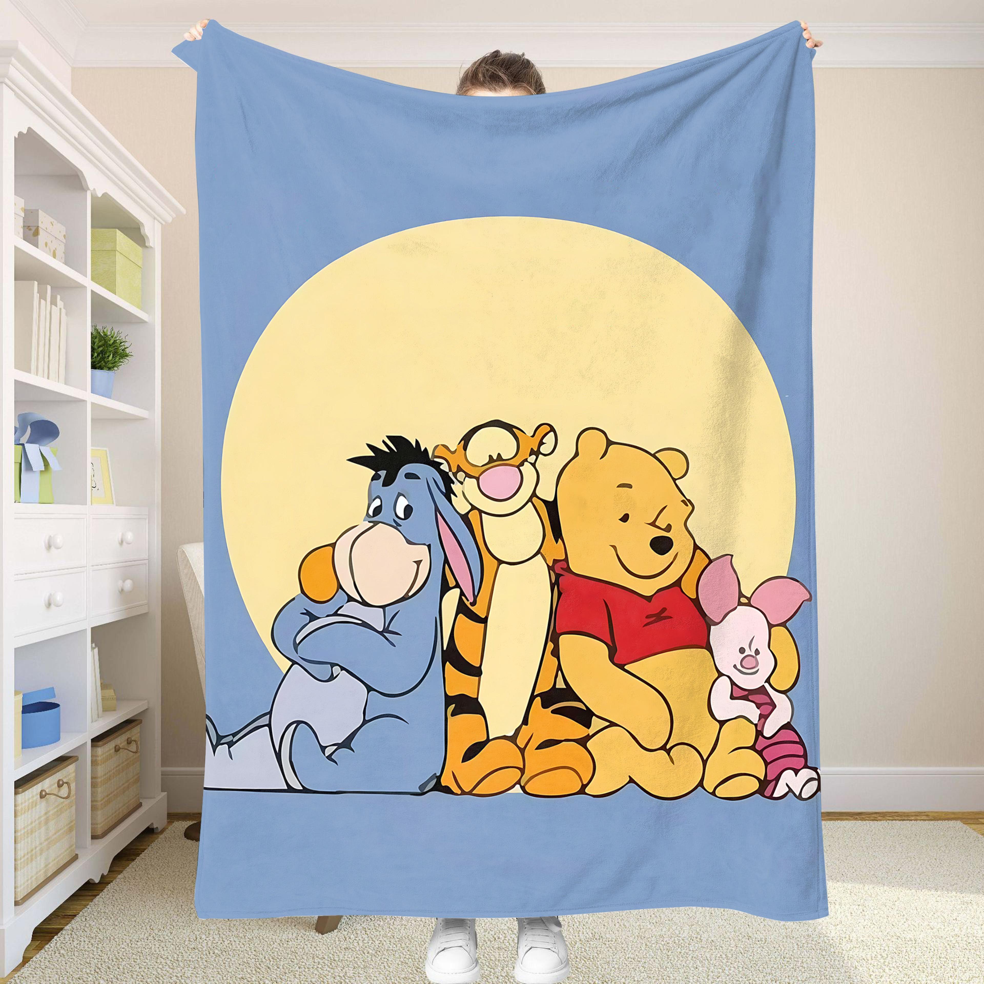 winnie the pooh blanket soft cooling baby throw blanket for bed, sofa & nursery