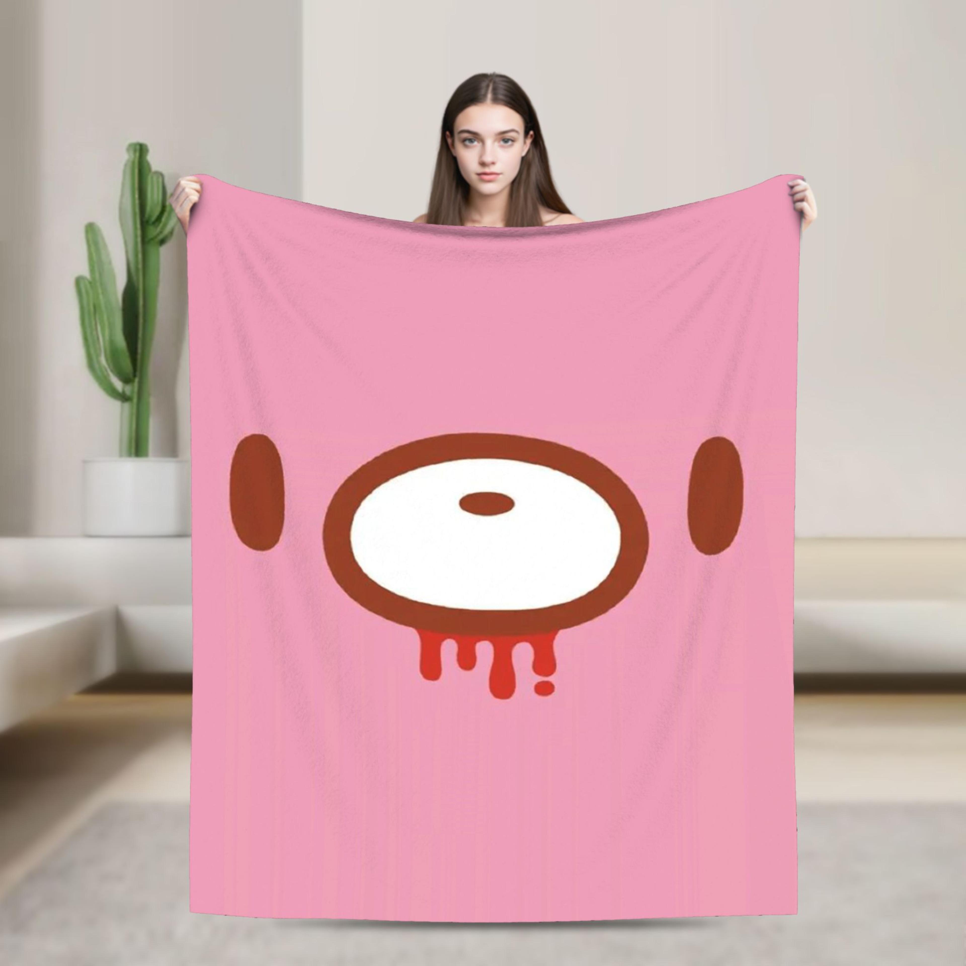 gloomy bear blanket soft flannel throw blanket for bed, sofa & cozy home decor