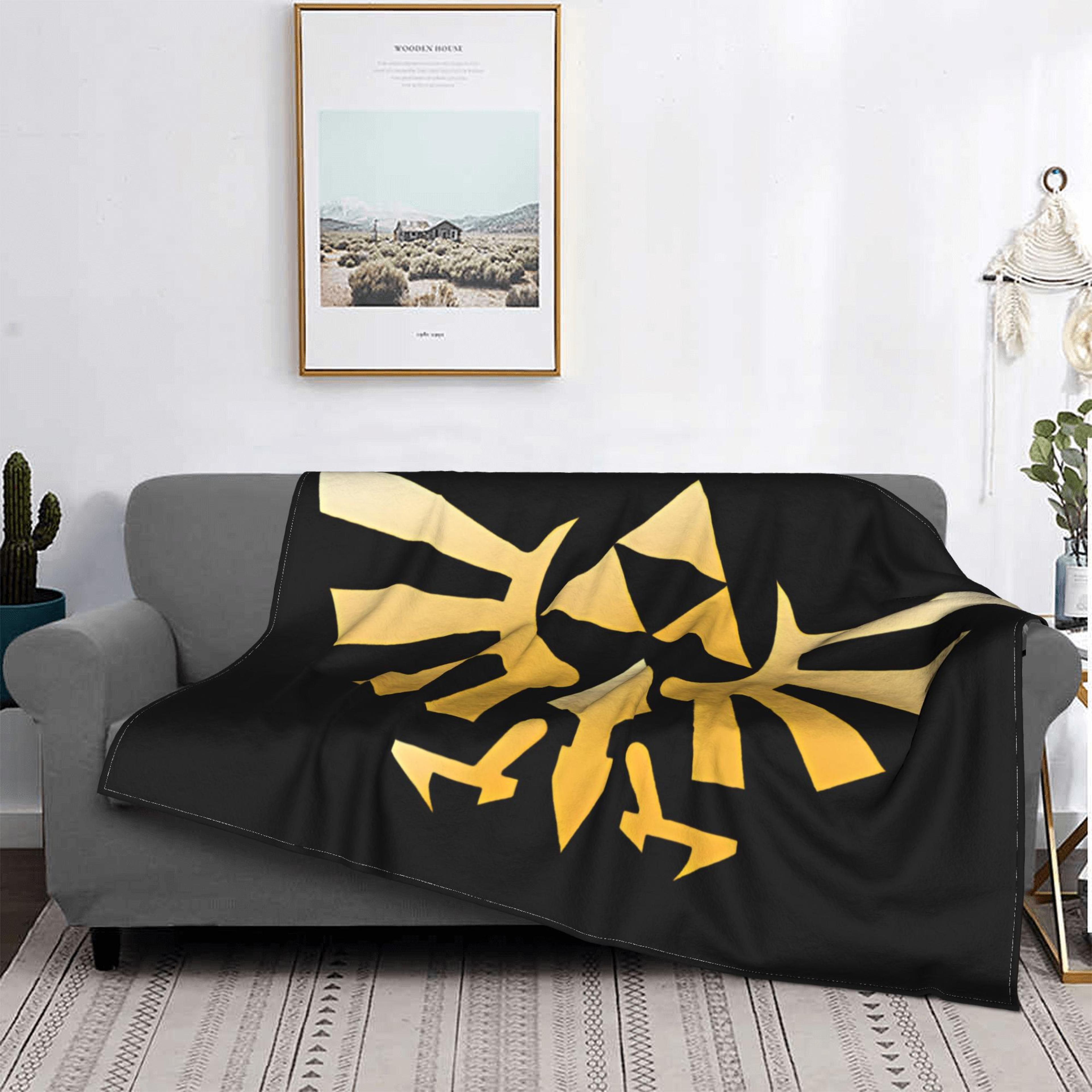 zelda blanket soft fleece throw blanket for bed, sofa & travel cozy anime gaming plush throw
