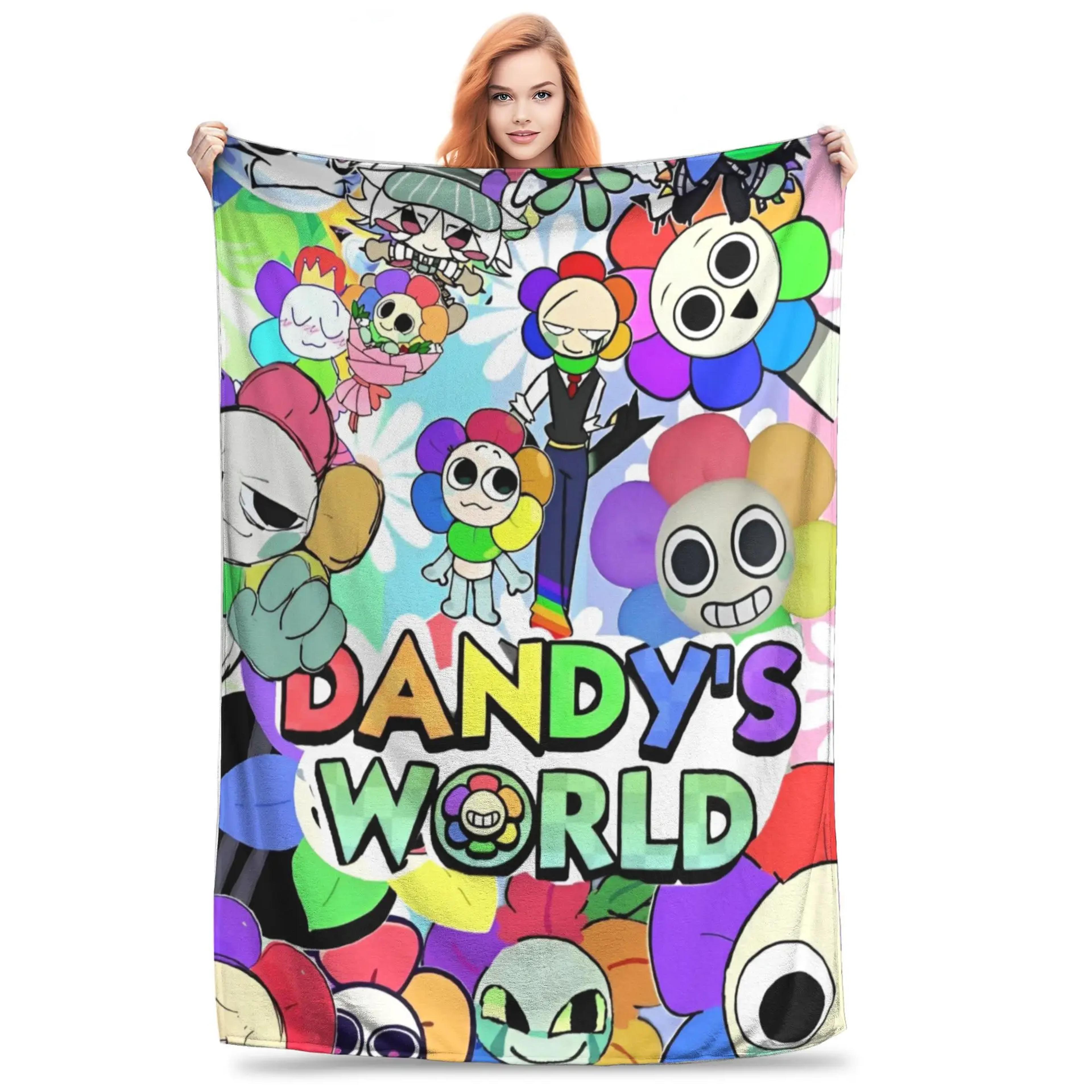 dandys world blanket cozy flannel throw blanket for bed, sofa & couch, soft plush fleece, multiple sizes