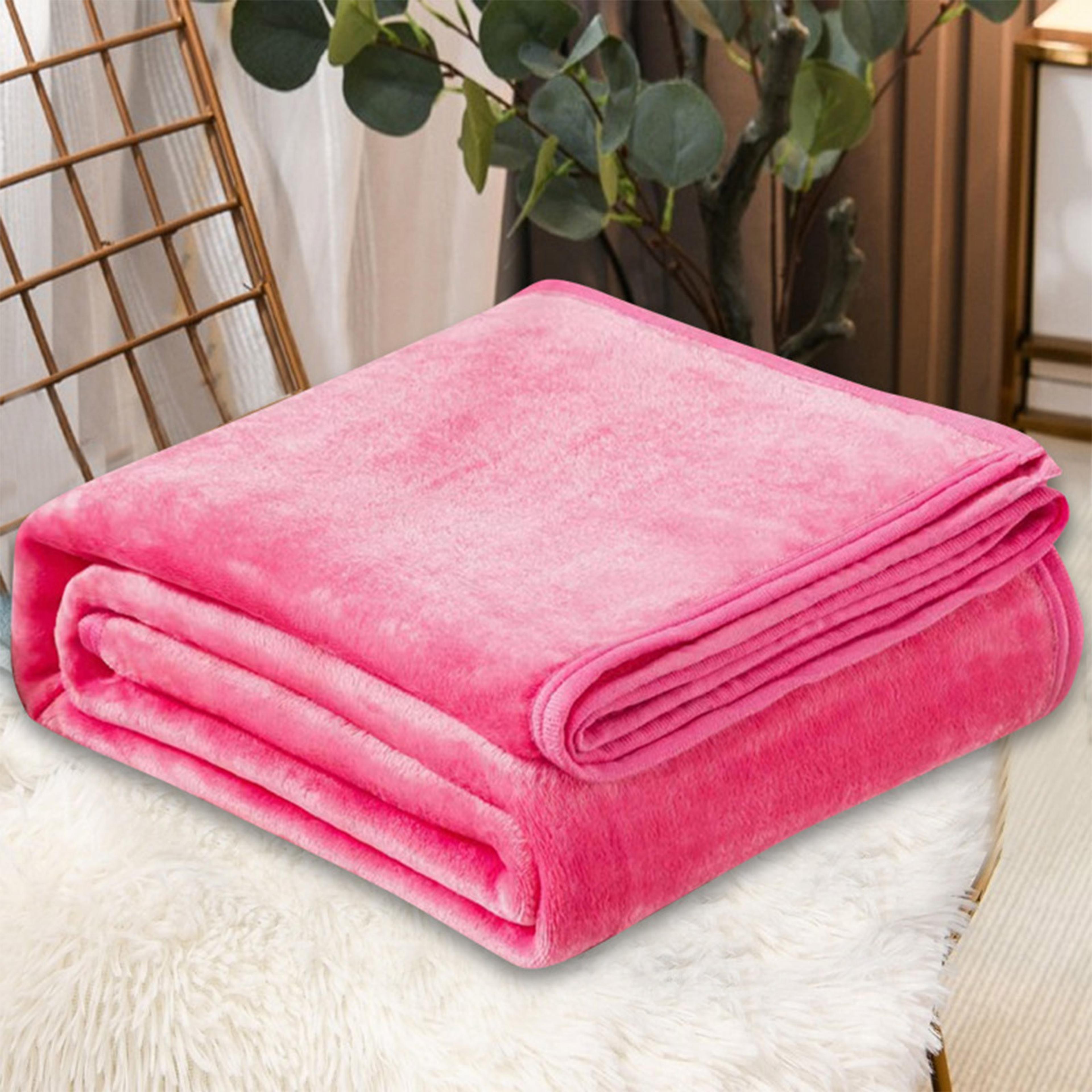 ultra soft coral fleece blanket warm soft throw blanket for bed, sofa & travel