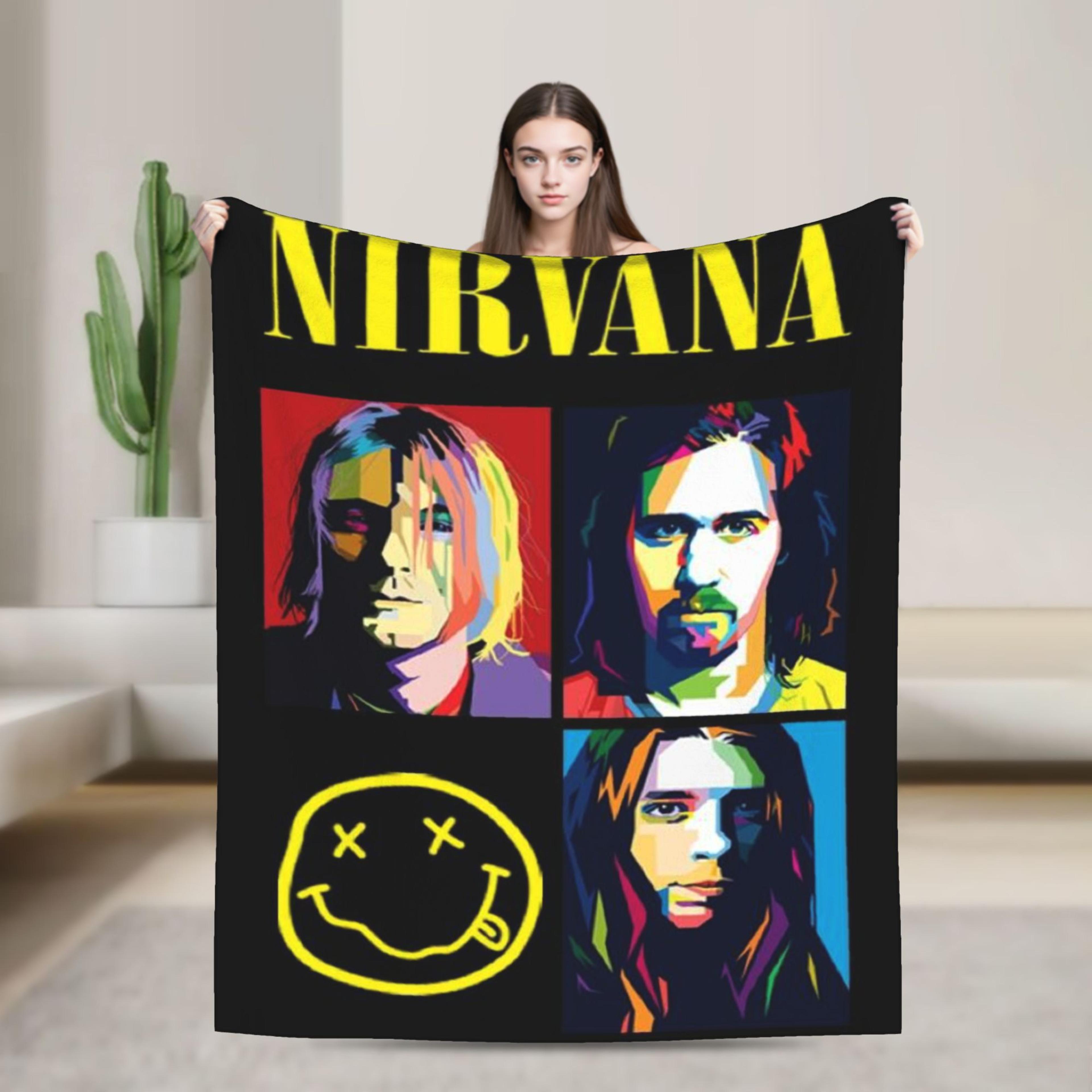nirvana flannel throw blanket ultra soft plush fleece blanket for sofa, bed & travel