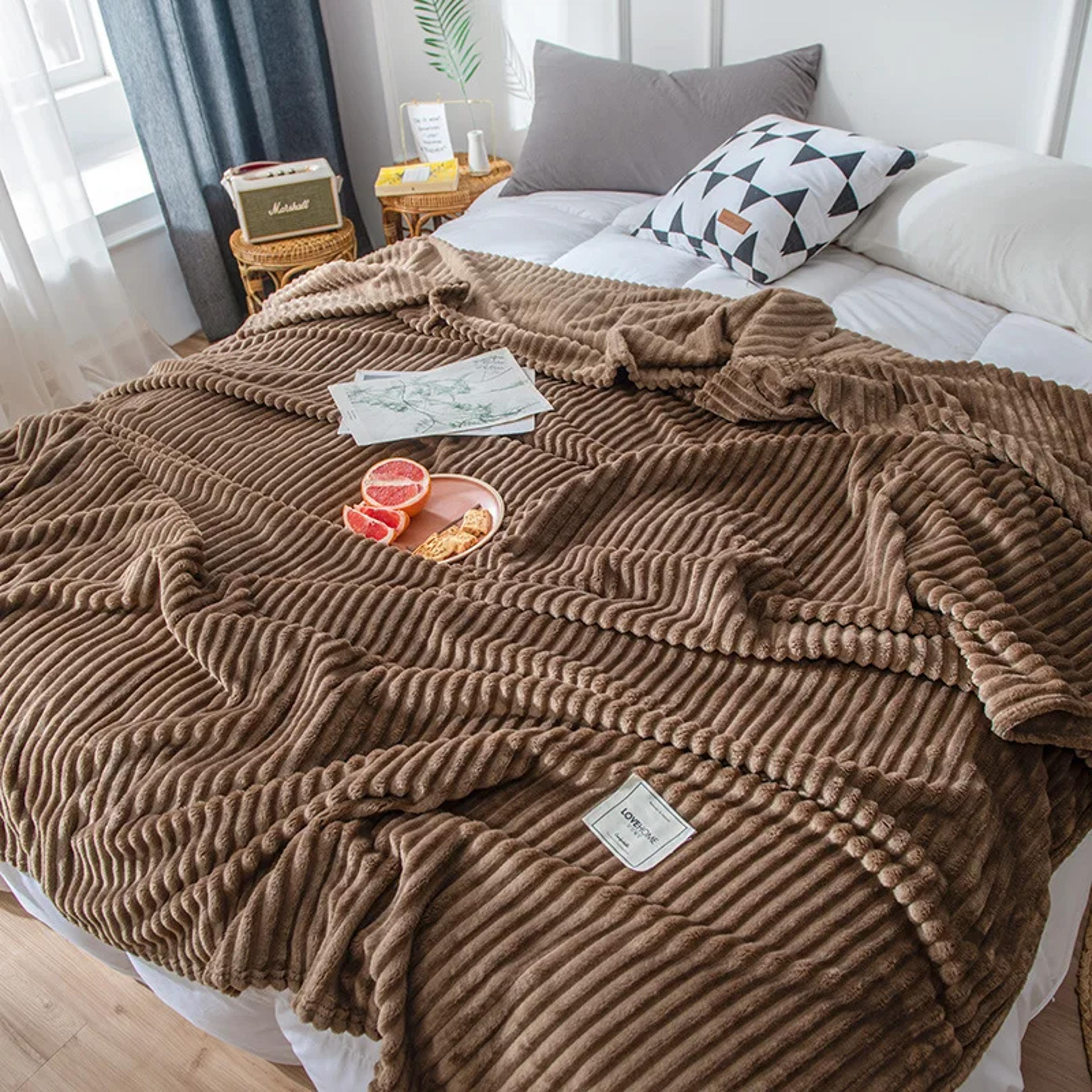 cozy hooded blanket wearable fleece throw blanket for sofa, bed & lounging