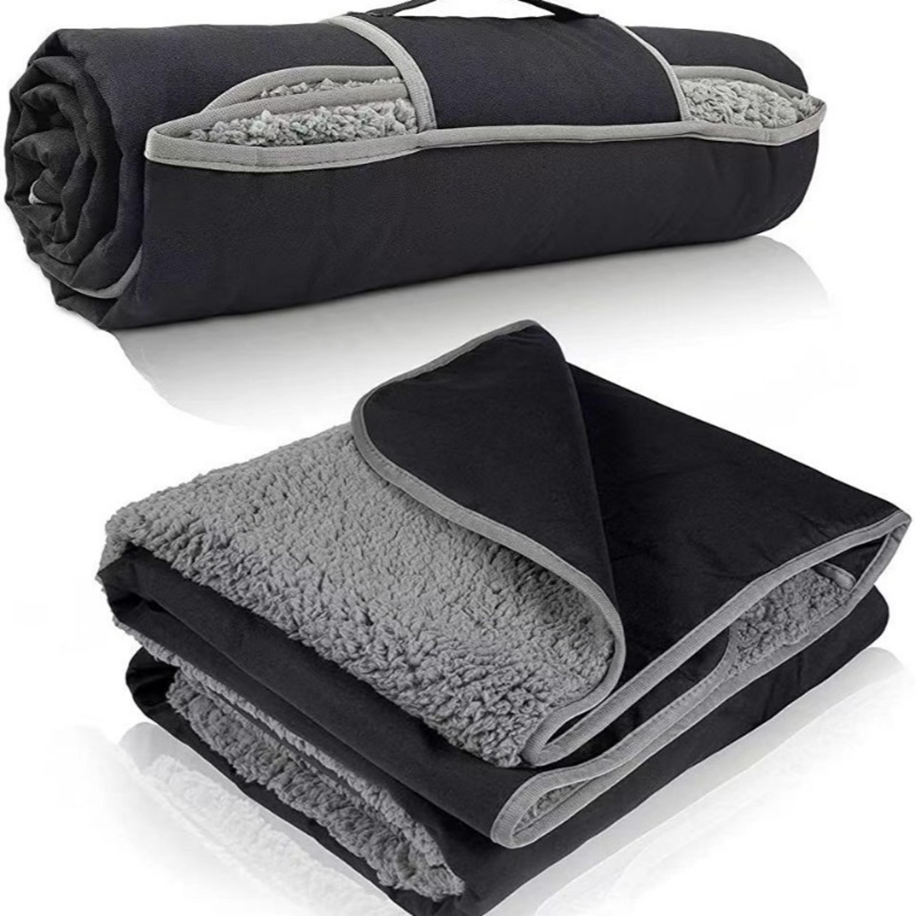 portable waterproof camping blanket thick outdoor camping rug for hiking, picnics & beach