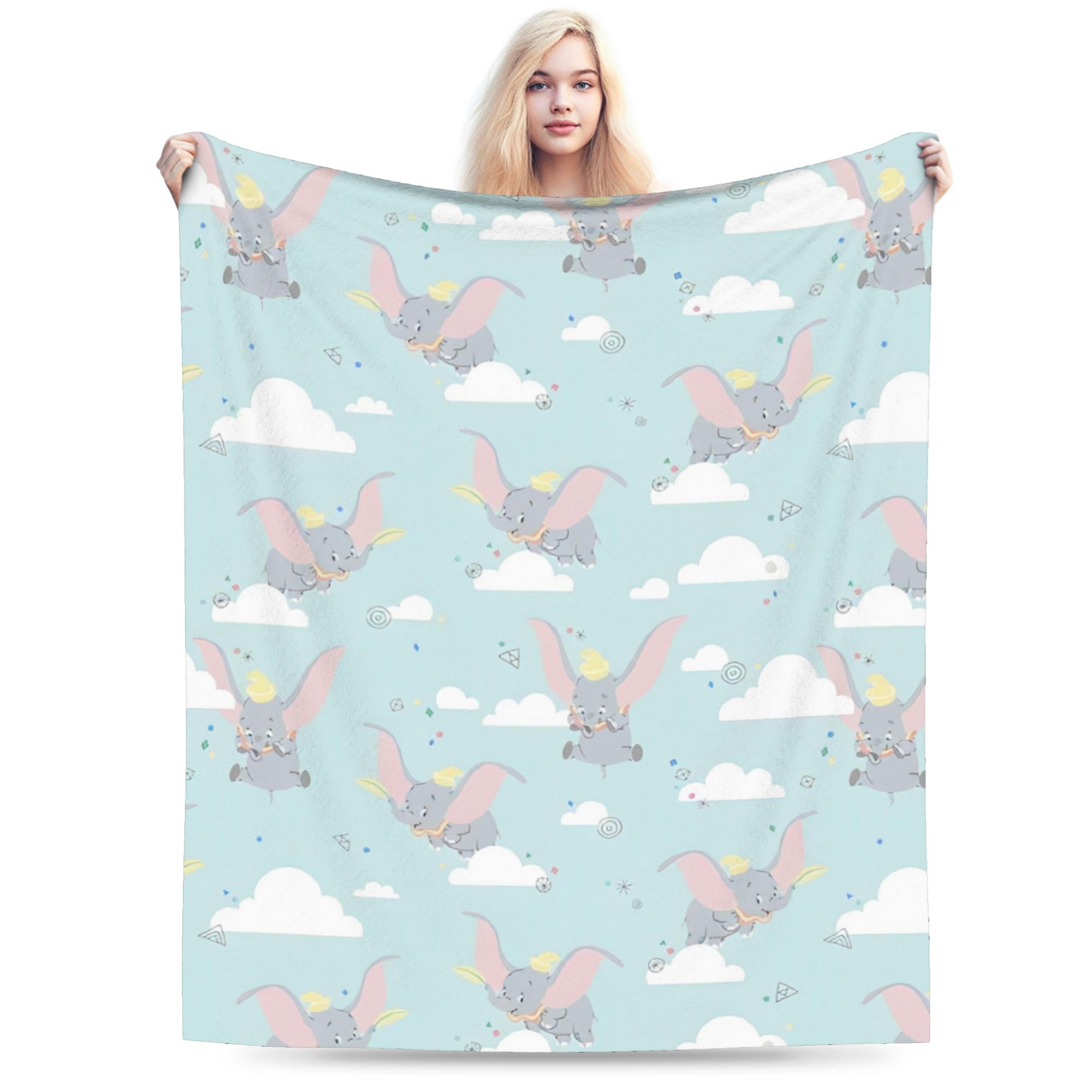 dumbo throw blanket cartoon fleece blanket, soft plush sofa & travel blanket for kids and adults