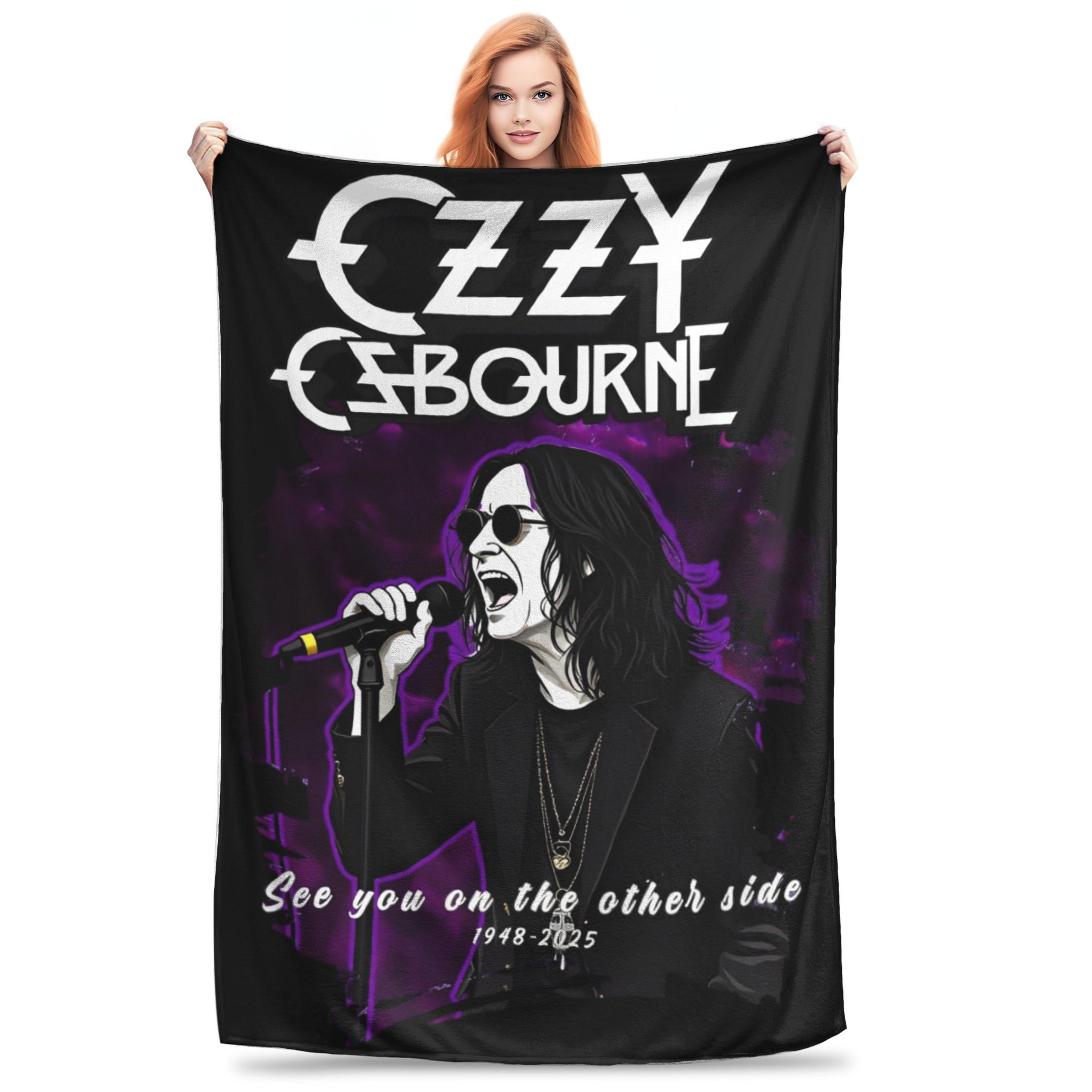 ozzy osbourne blanket soft plush fleece rock music throw blanket for sofa, couch & bed