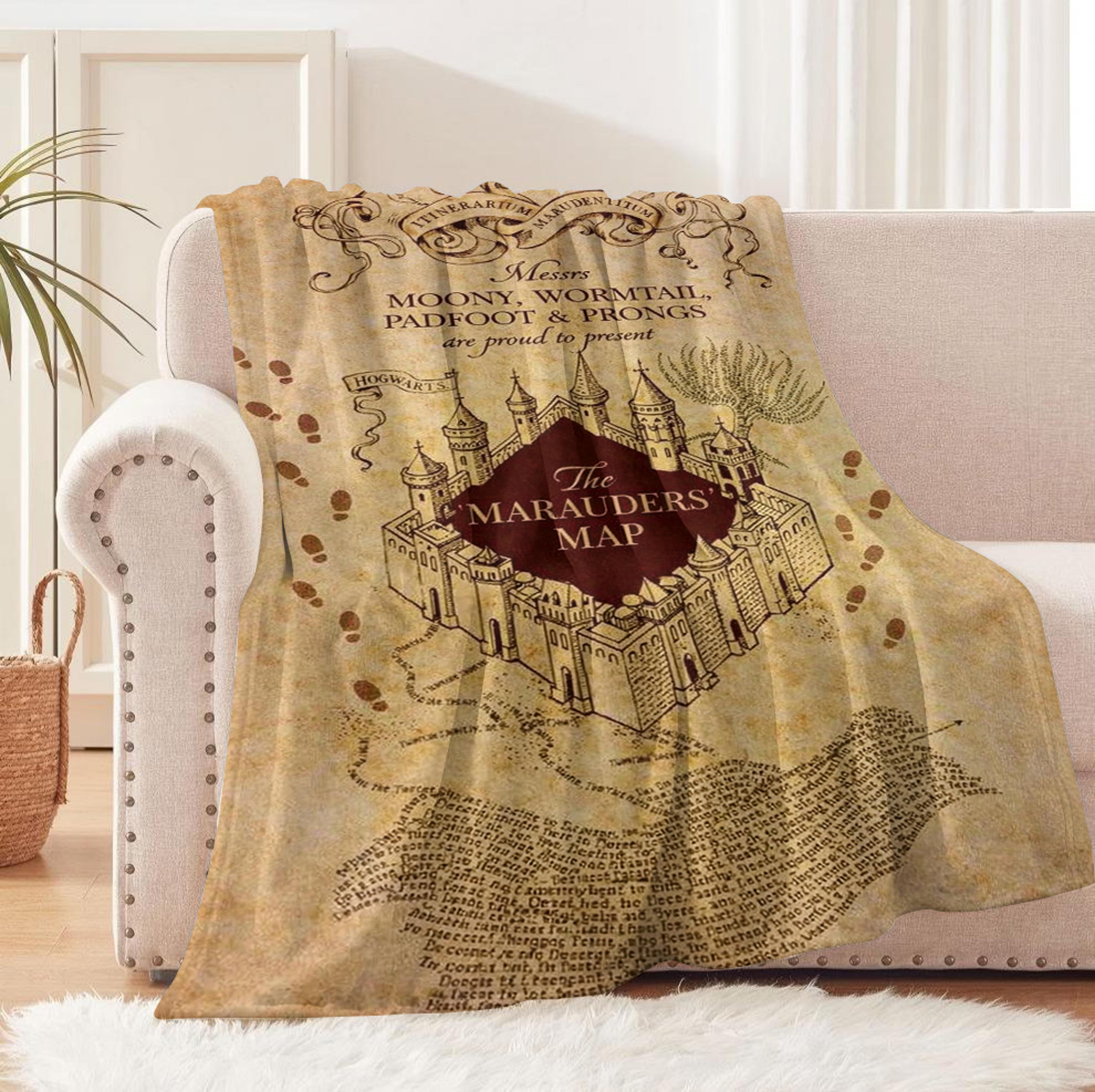 map blanket soft flannel throw blanket for home, travel & all season comfort
