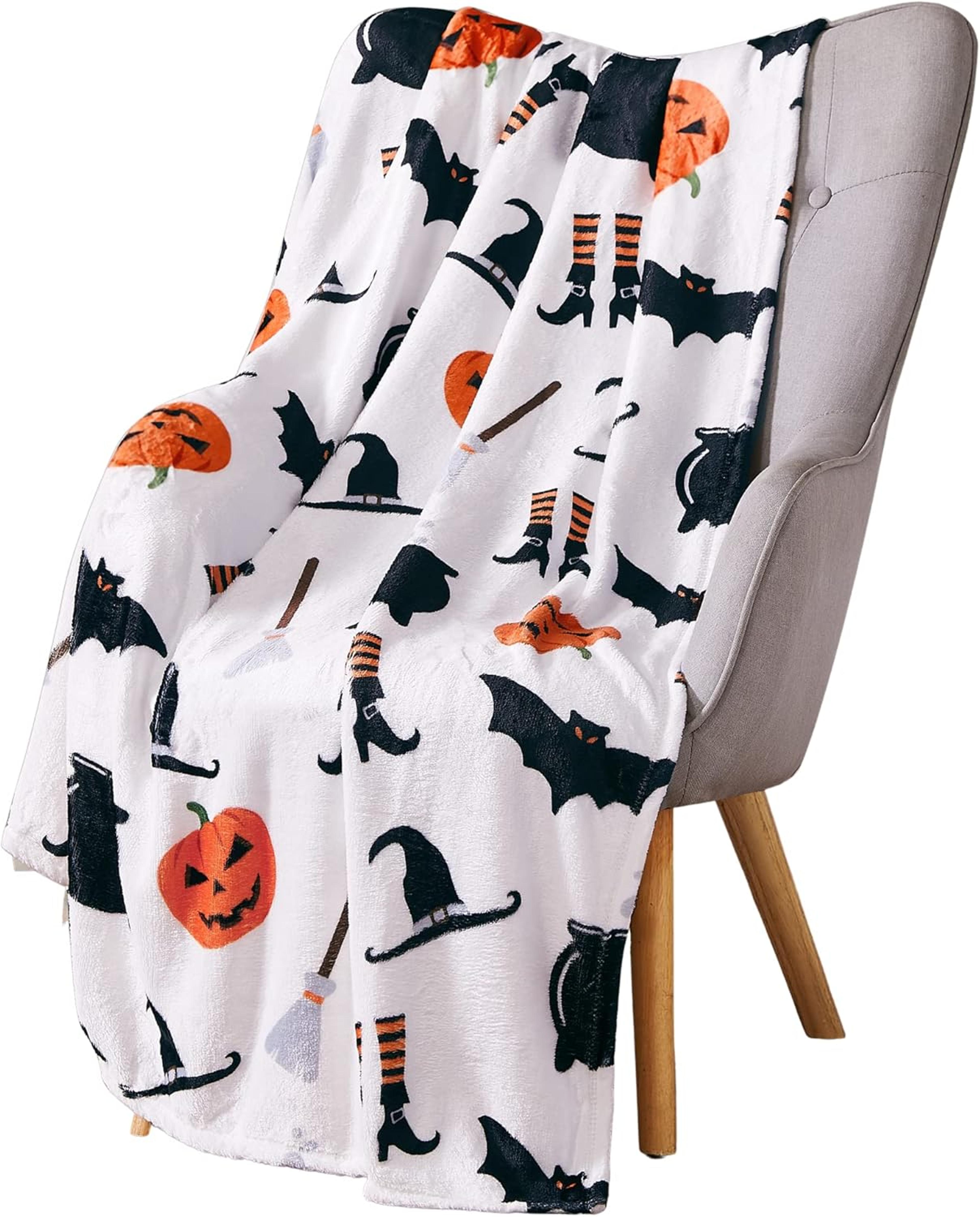 black bat throw blanket soft bat throw blanket flannel gothic fleece for sofa, bed & travel