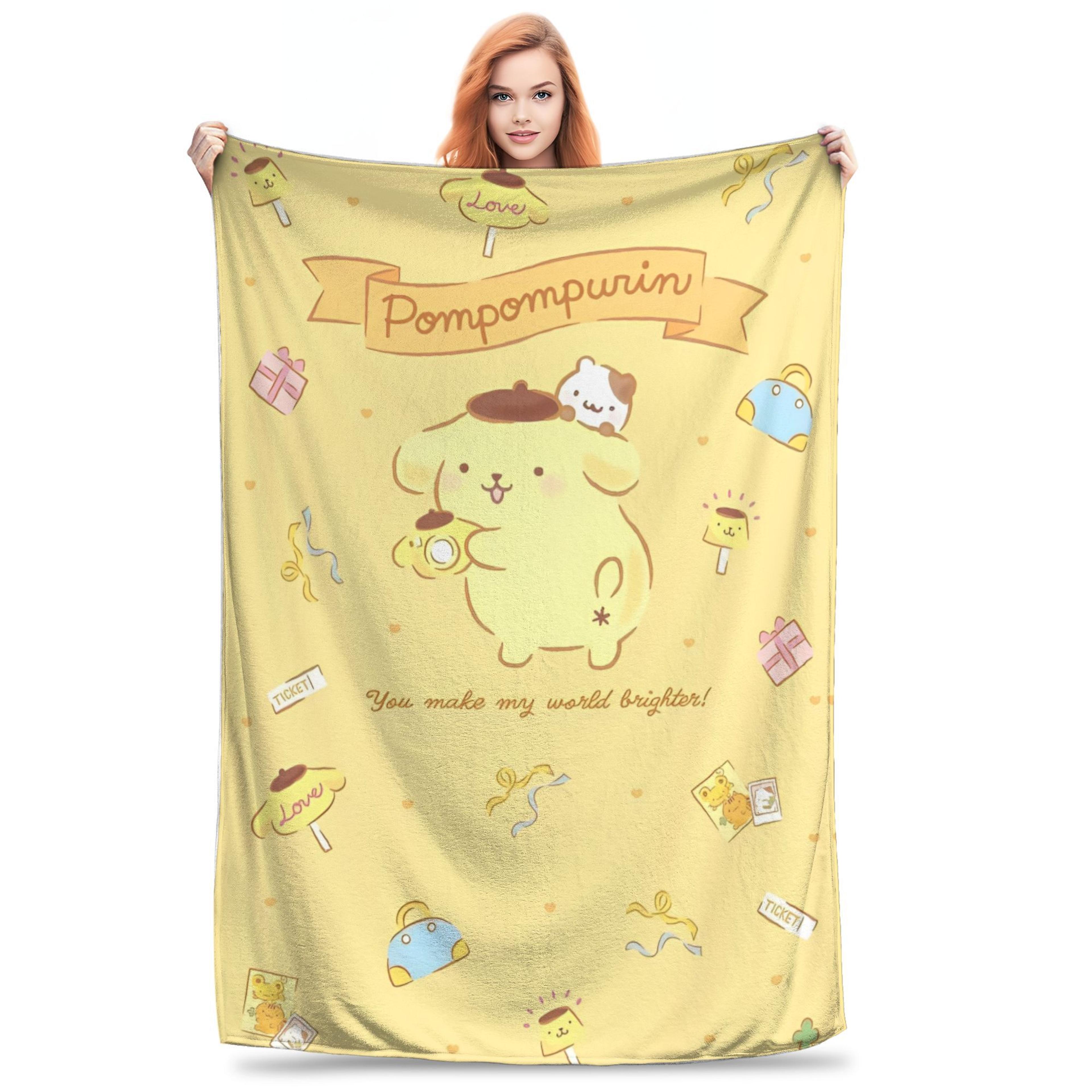 pompompurin throw blanket super soft fleece flannel blanket for bed, sofa & all season comfort