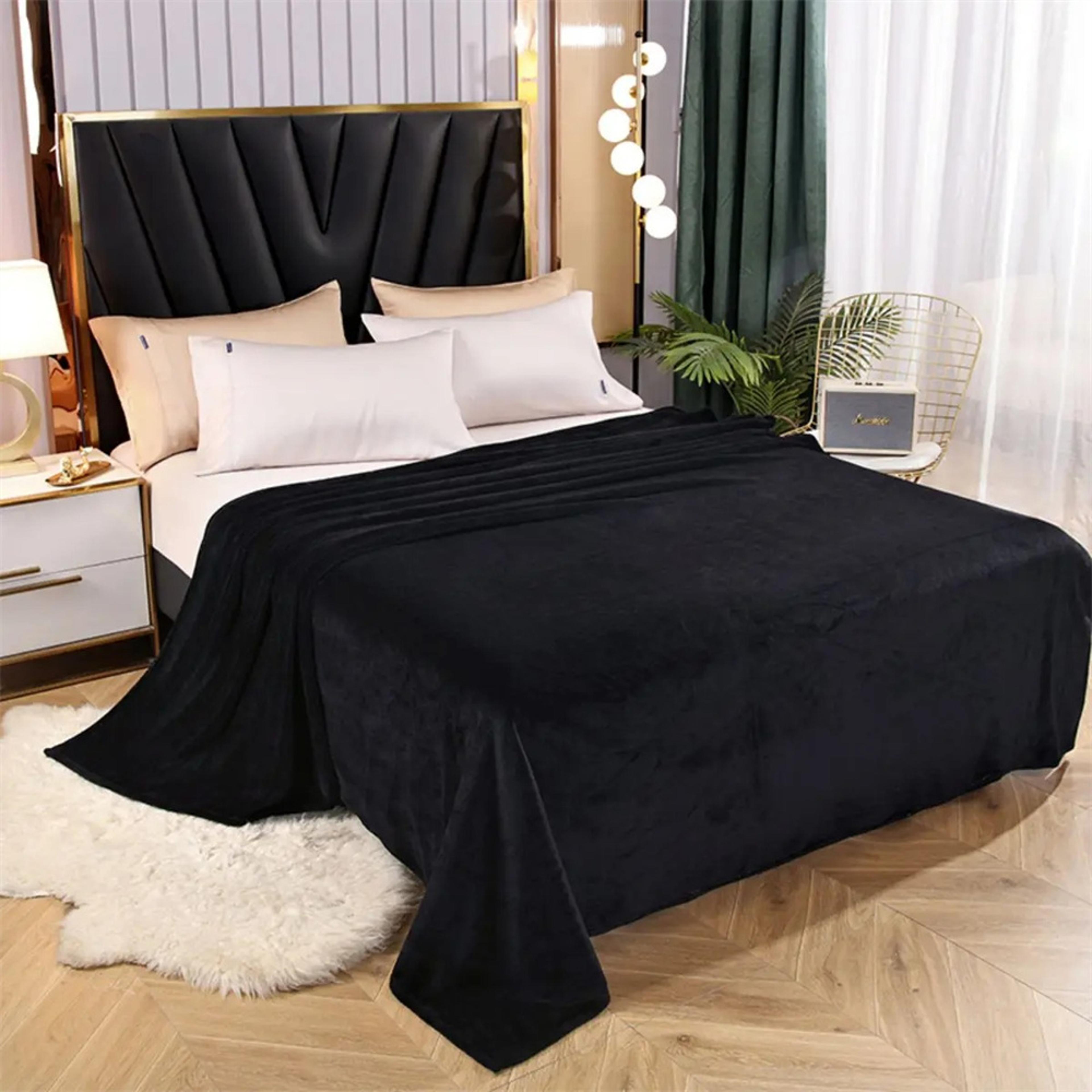 ultra soft flannel blanket cozy coral fleece blanket for office naps, travel & home comfort