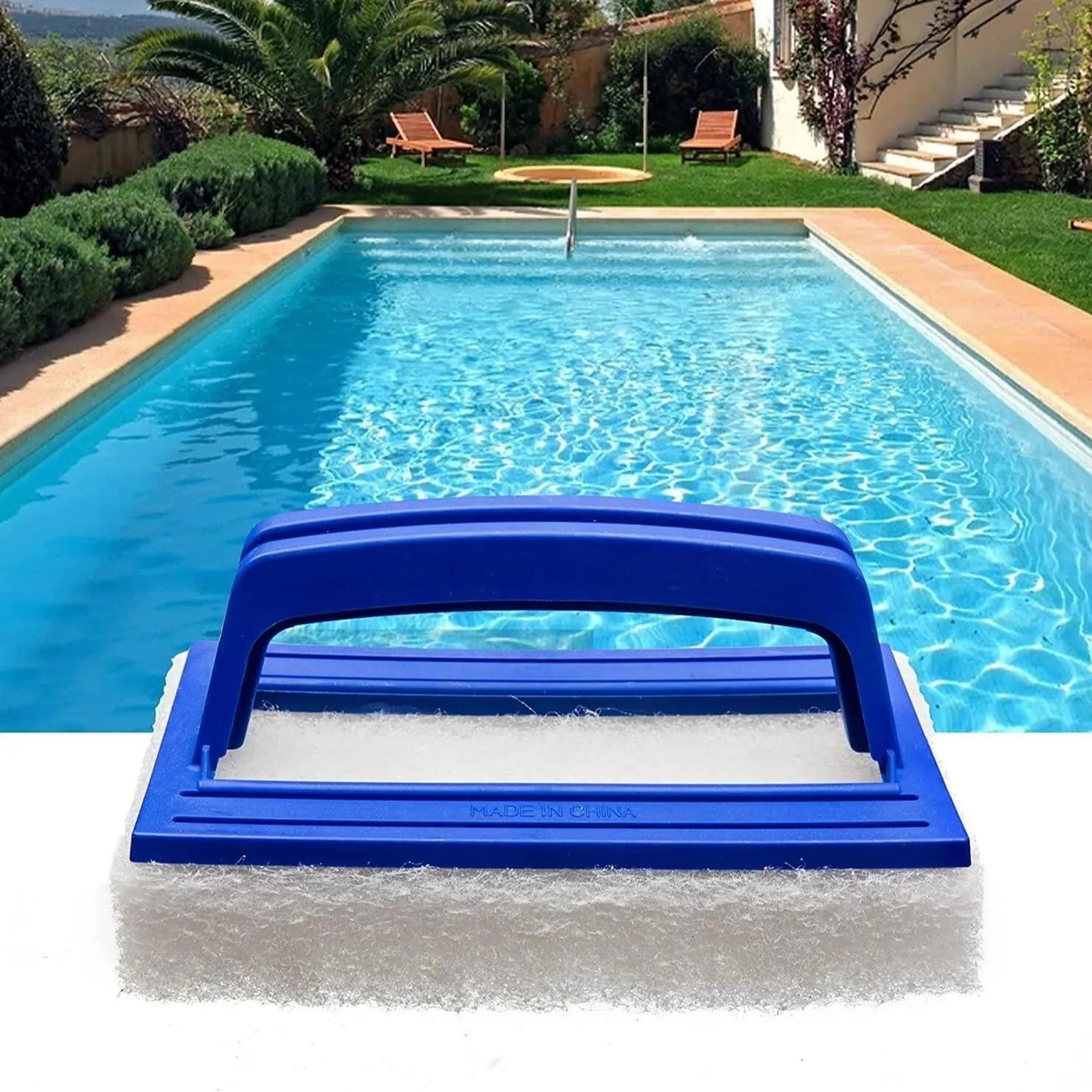 professional pool wall cleaning brush & waterline scrubber sponge for pools, spas & hot tubs