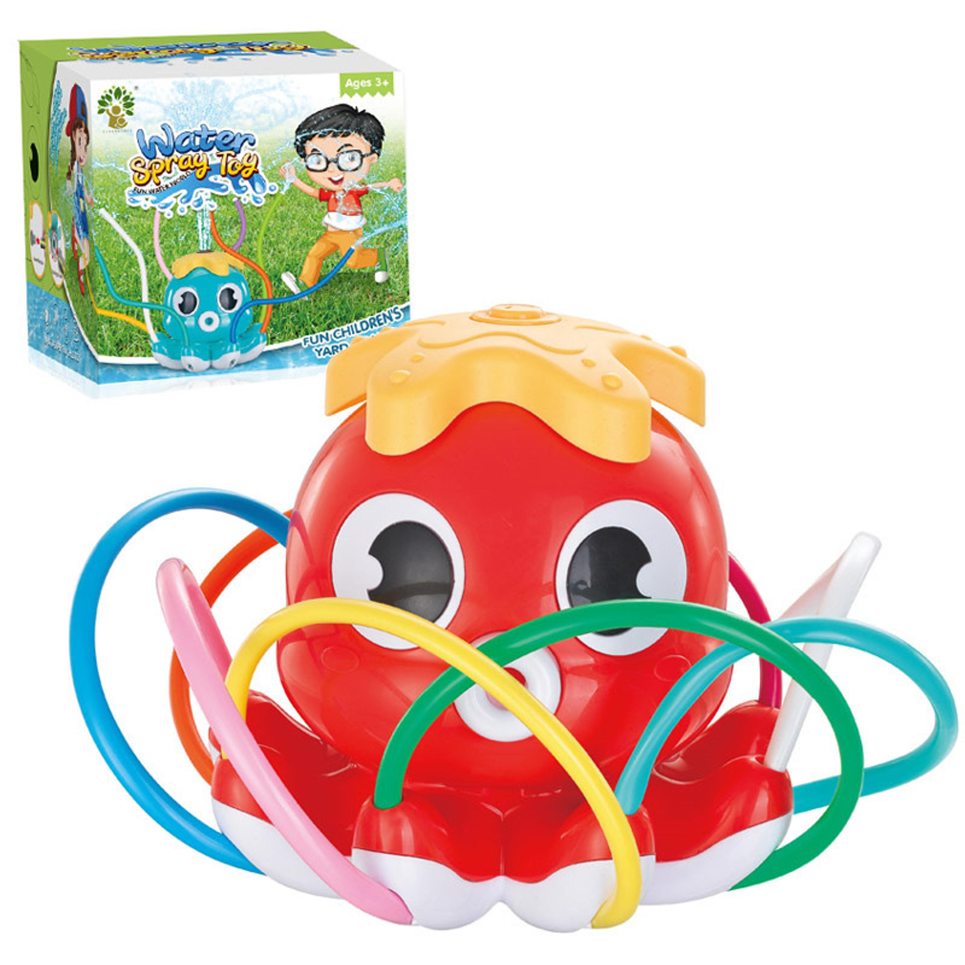 kids octopus sprinkler water spray toy for backyard summer splash fun