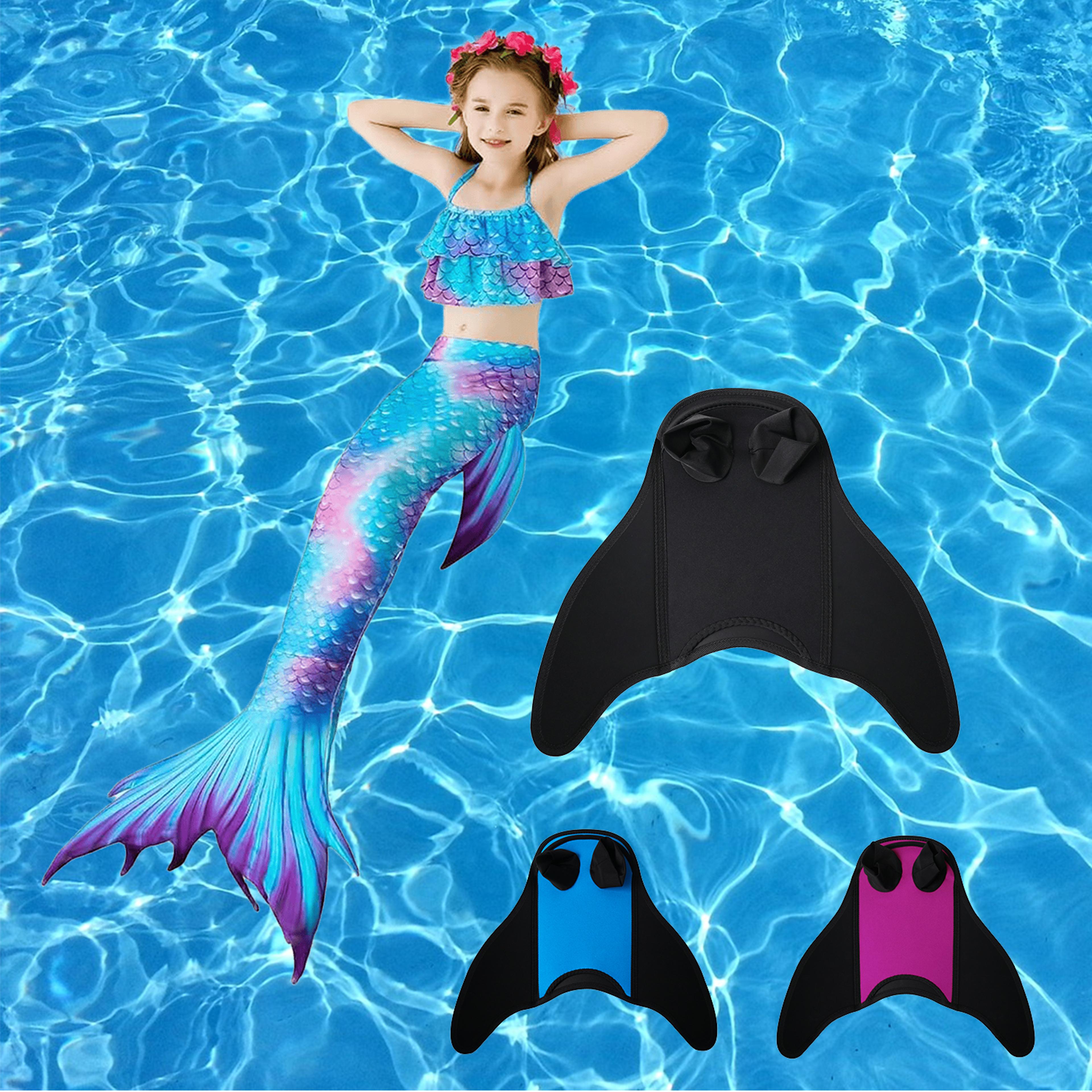 kids mermaid monofin swim fin comfortable full foot swim flippers for swimming & snorkeling