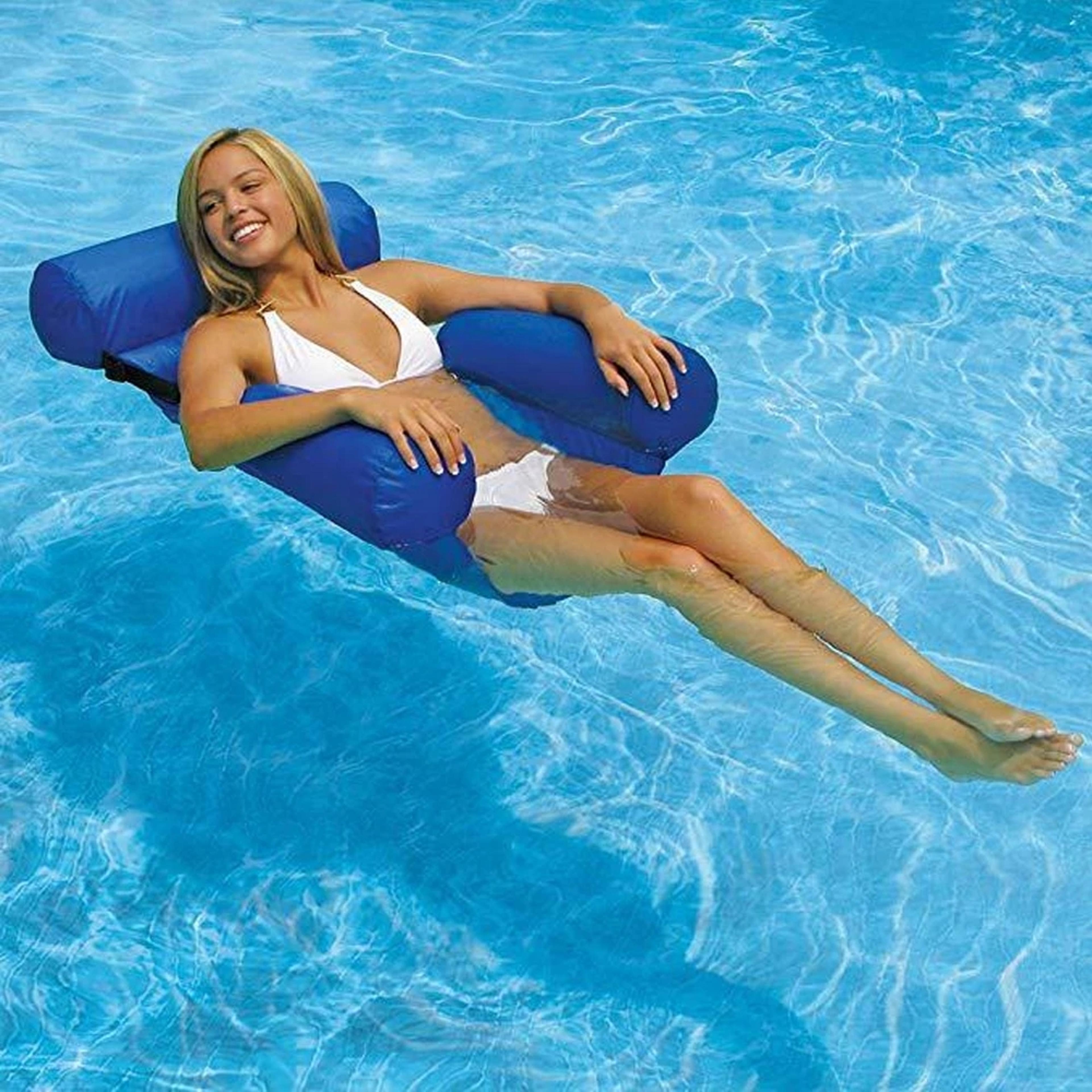 summer pool float water hammock portable inflatable pool lounge floating water mattress chair