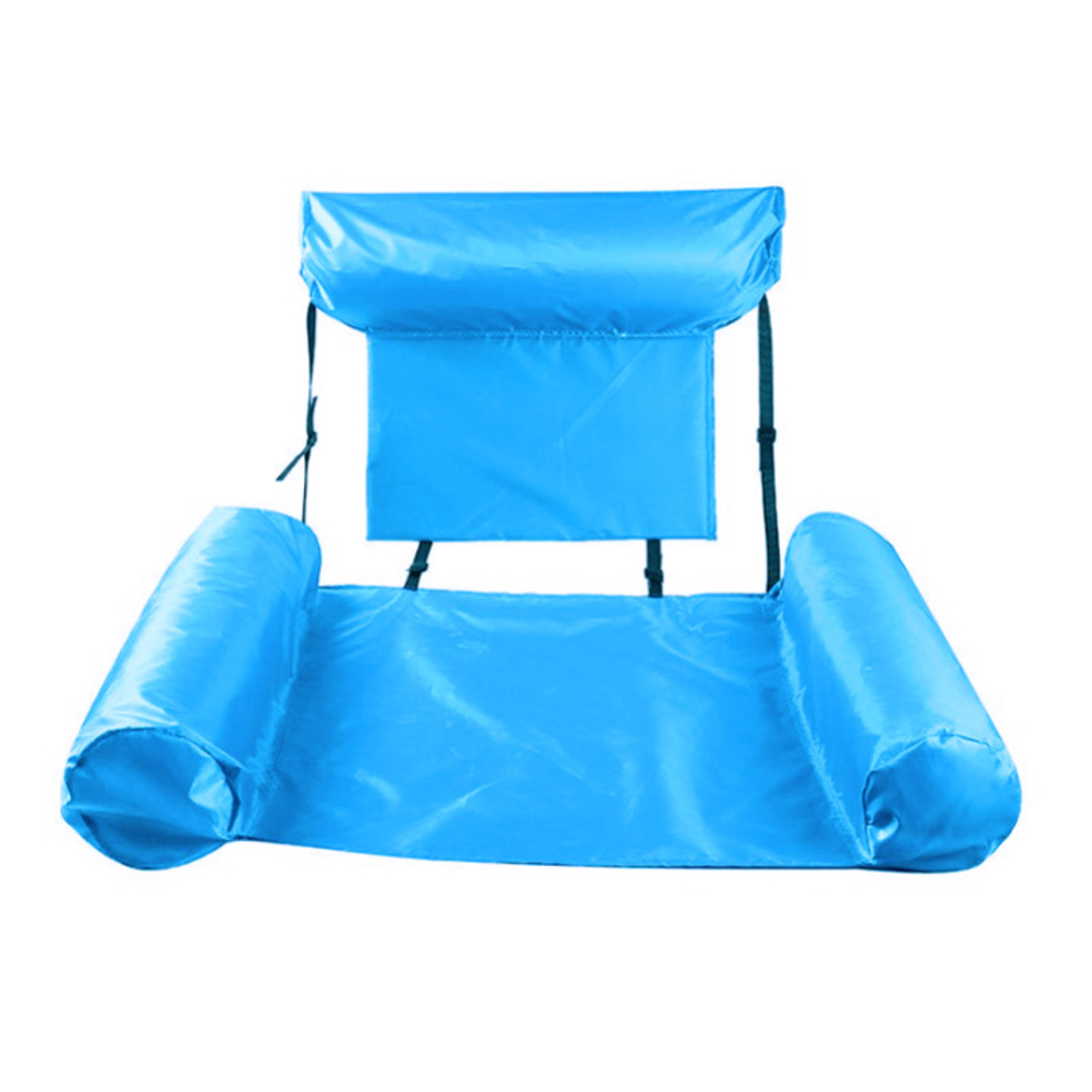 double backrest inflatable pool float floating hammock recliner for pool, lake & beach