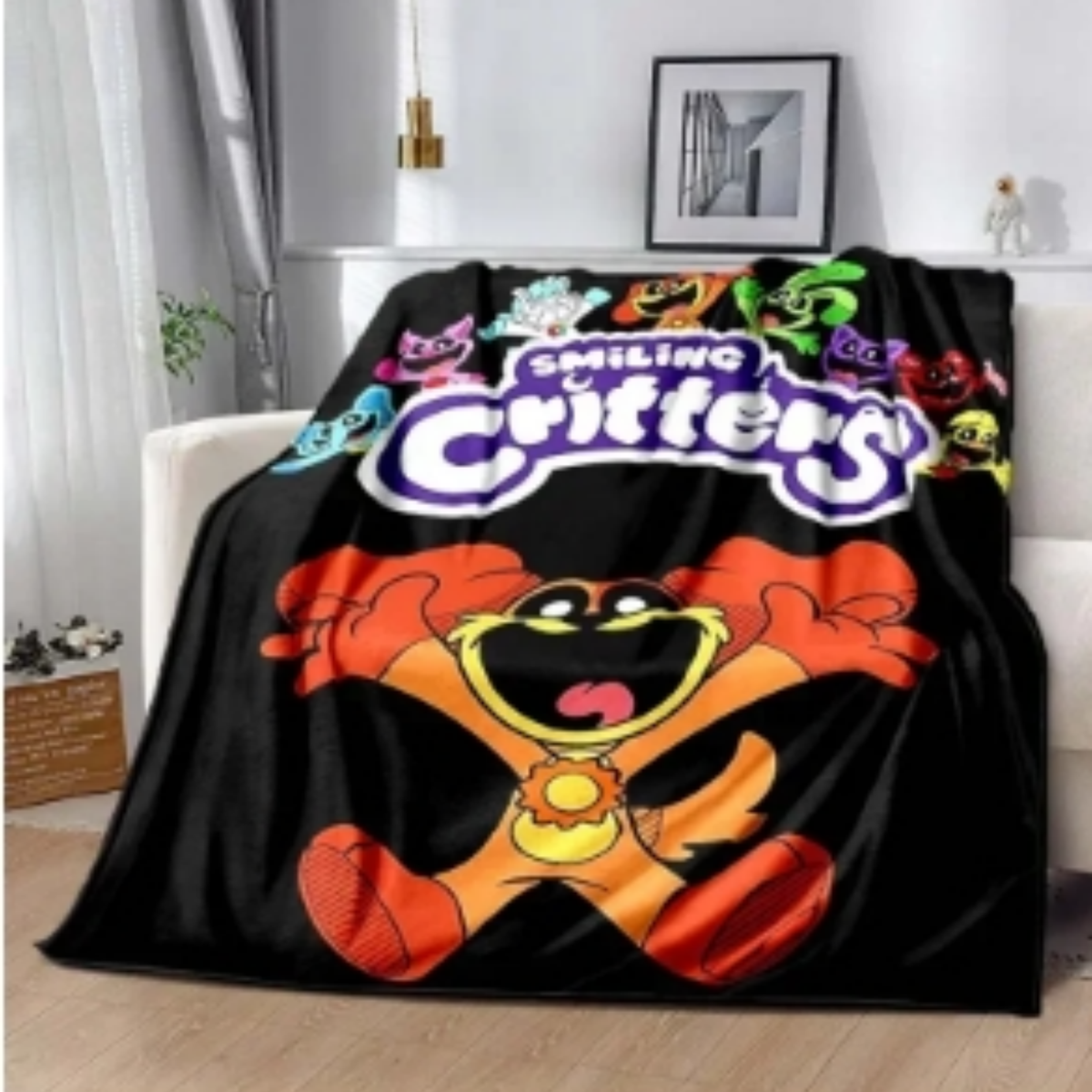 catnap cartoon fleece throw blanket soft cozy kids blanket for bed, sofa & travel