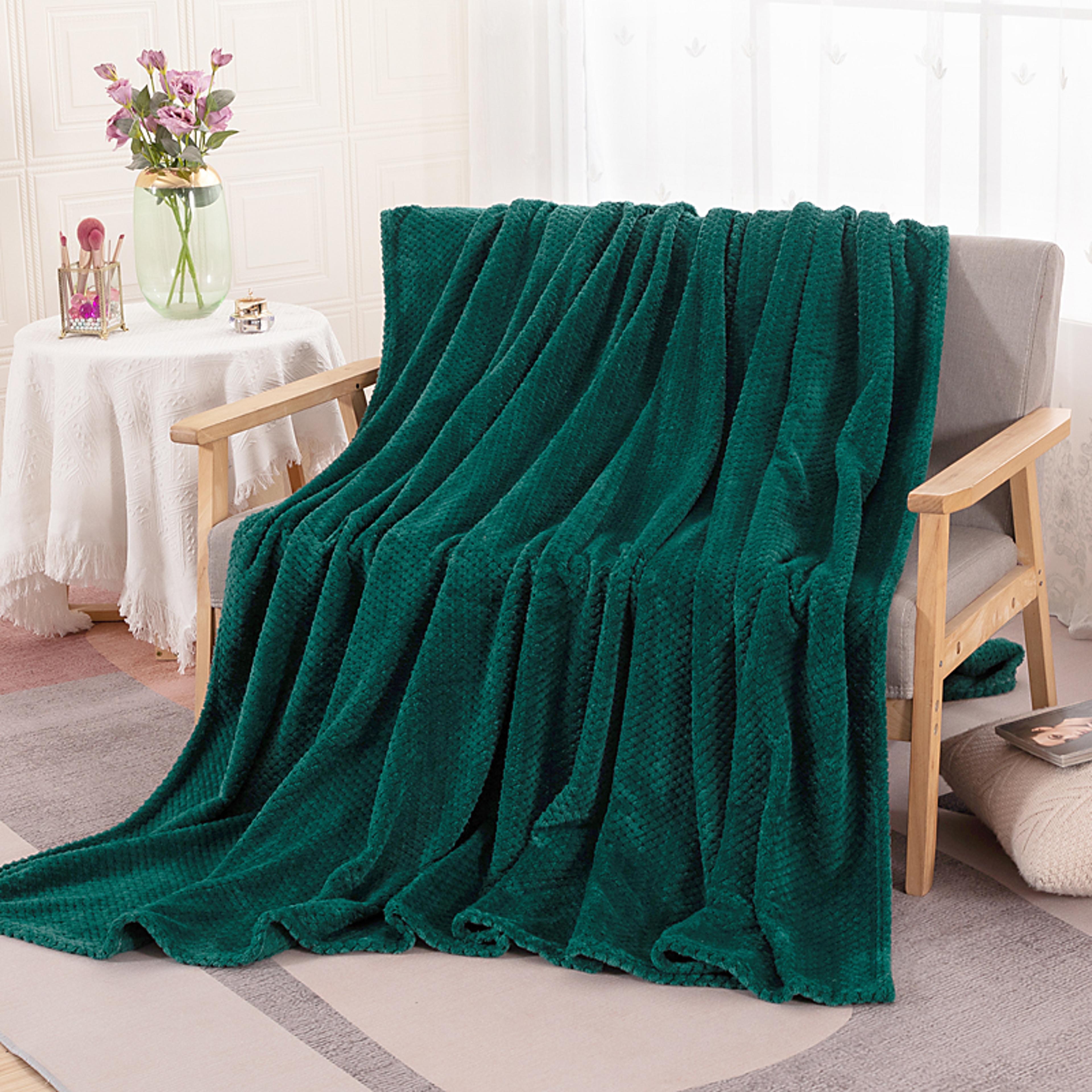 luxury coral fleece blanket soft faux fur flannel throw for bed, sofa & cozy winter comfort