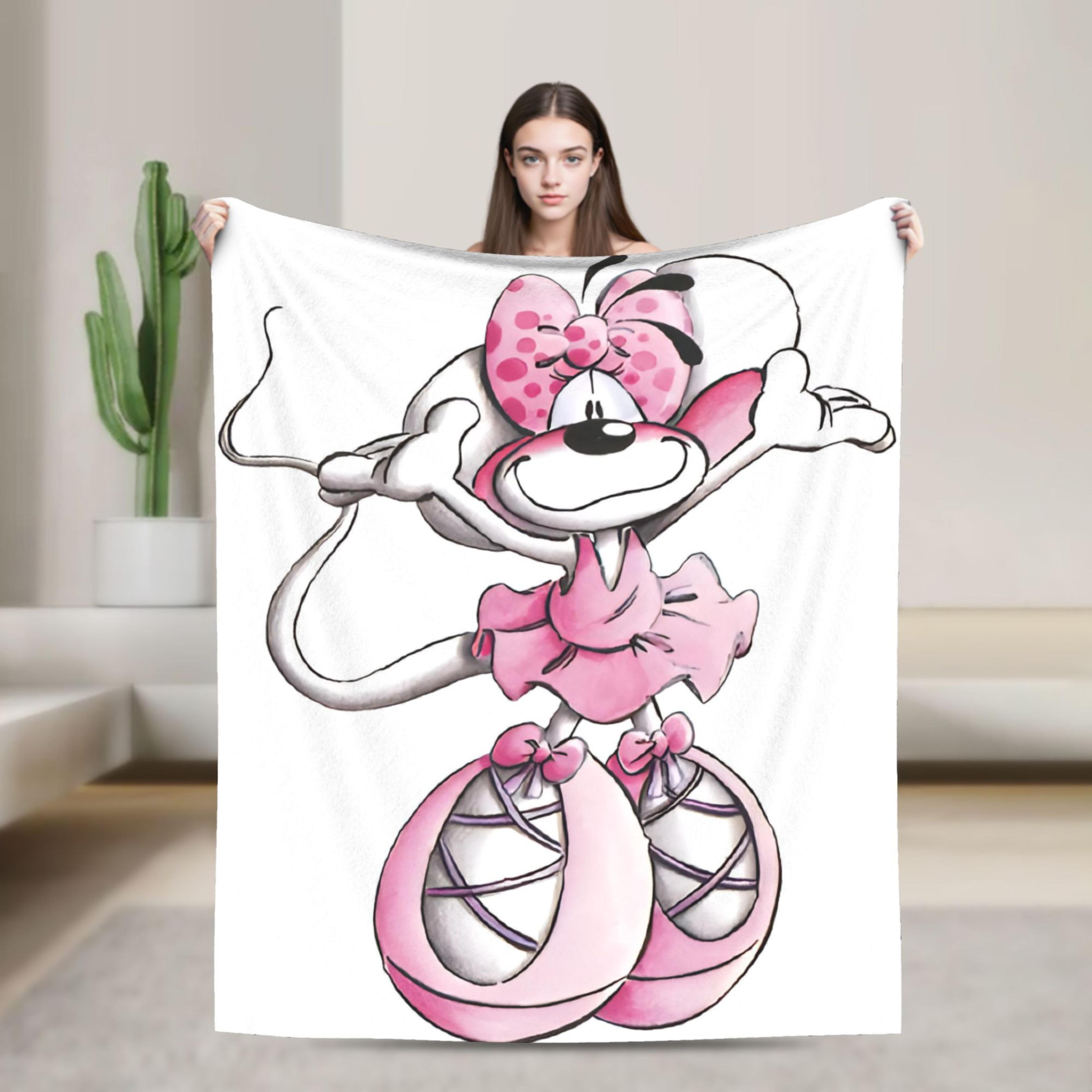 diddl cartoon flannel throw blanket soft plush bed & couch blanket for kids and fans